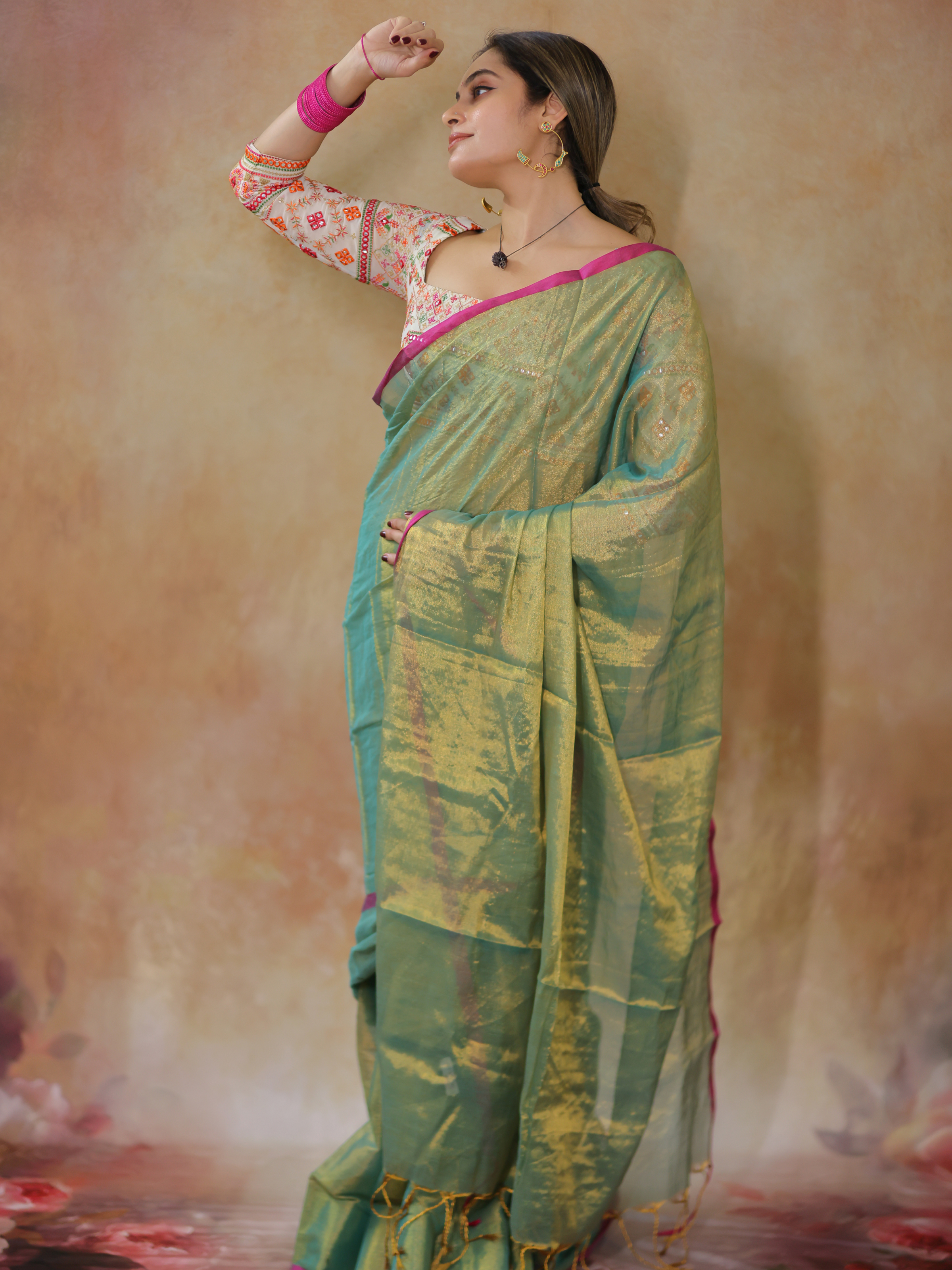 Swarna Vasant (Tissue Mul Saree)