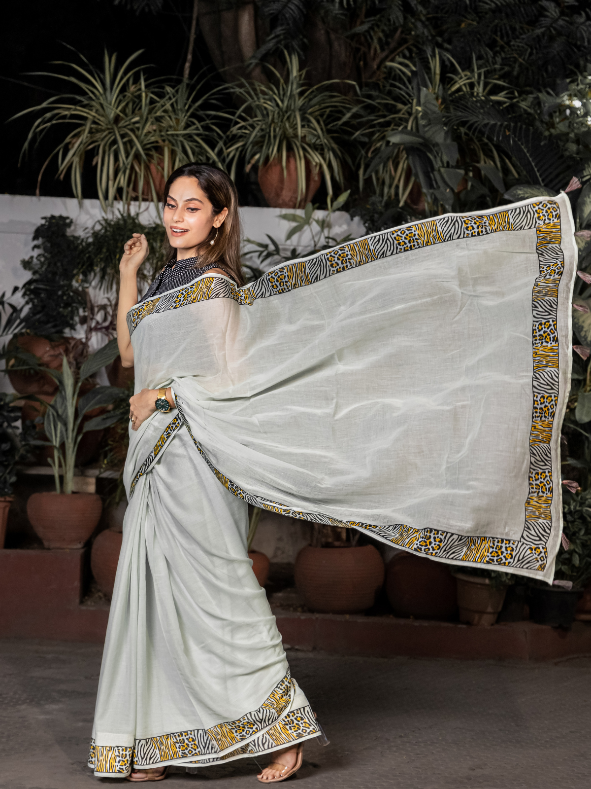 Tiger Ka Hukum (Pure Mul Cotton Saree)