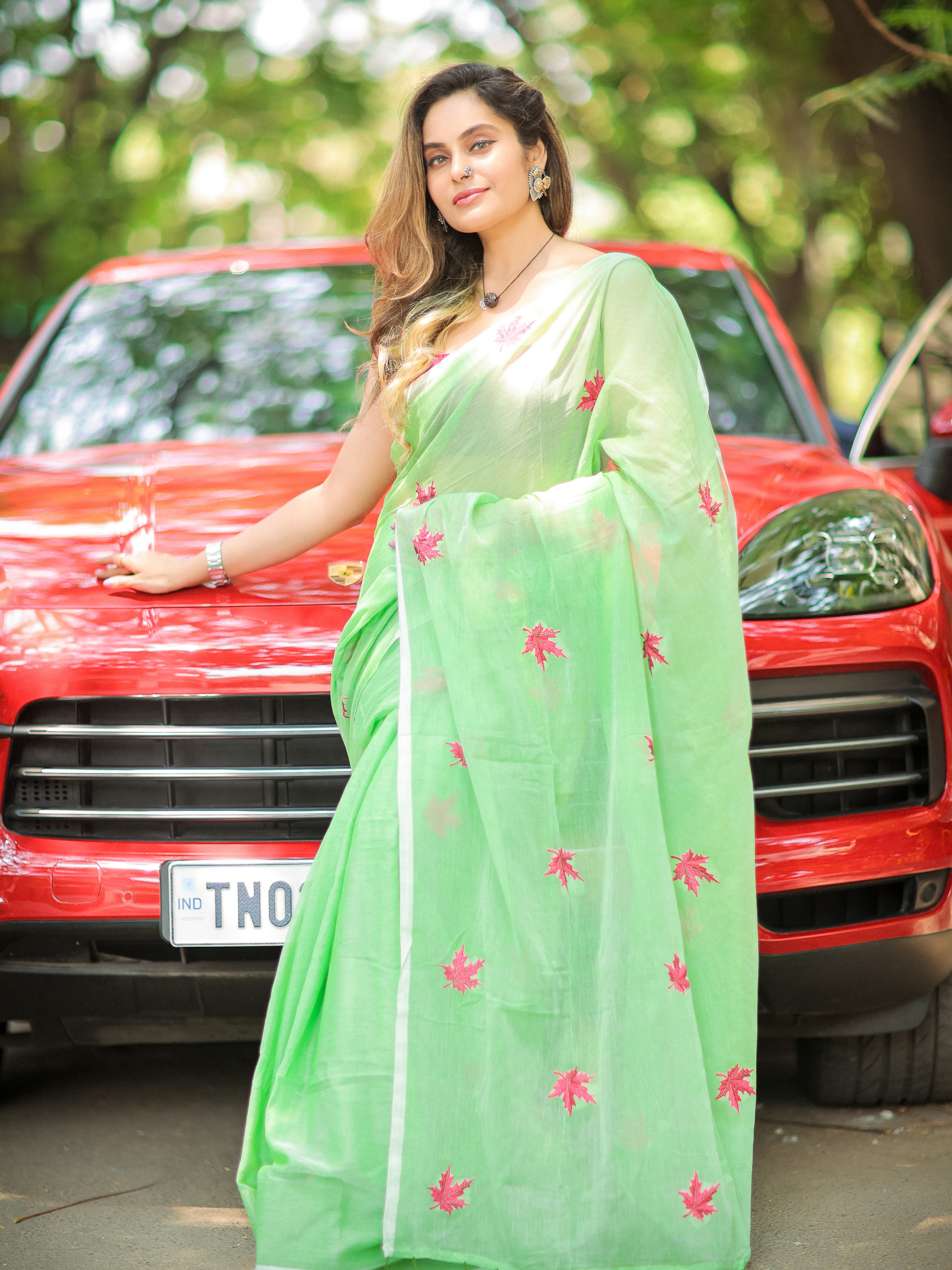 Mint Merger (Pure Mul Mul Cotton Saree)