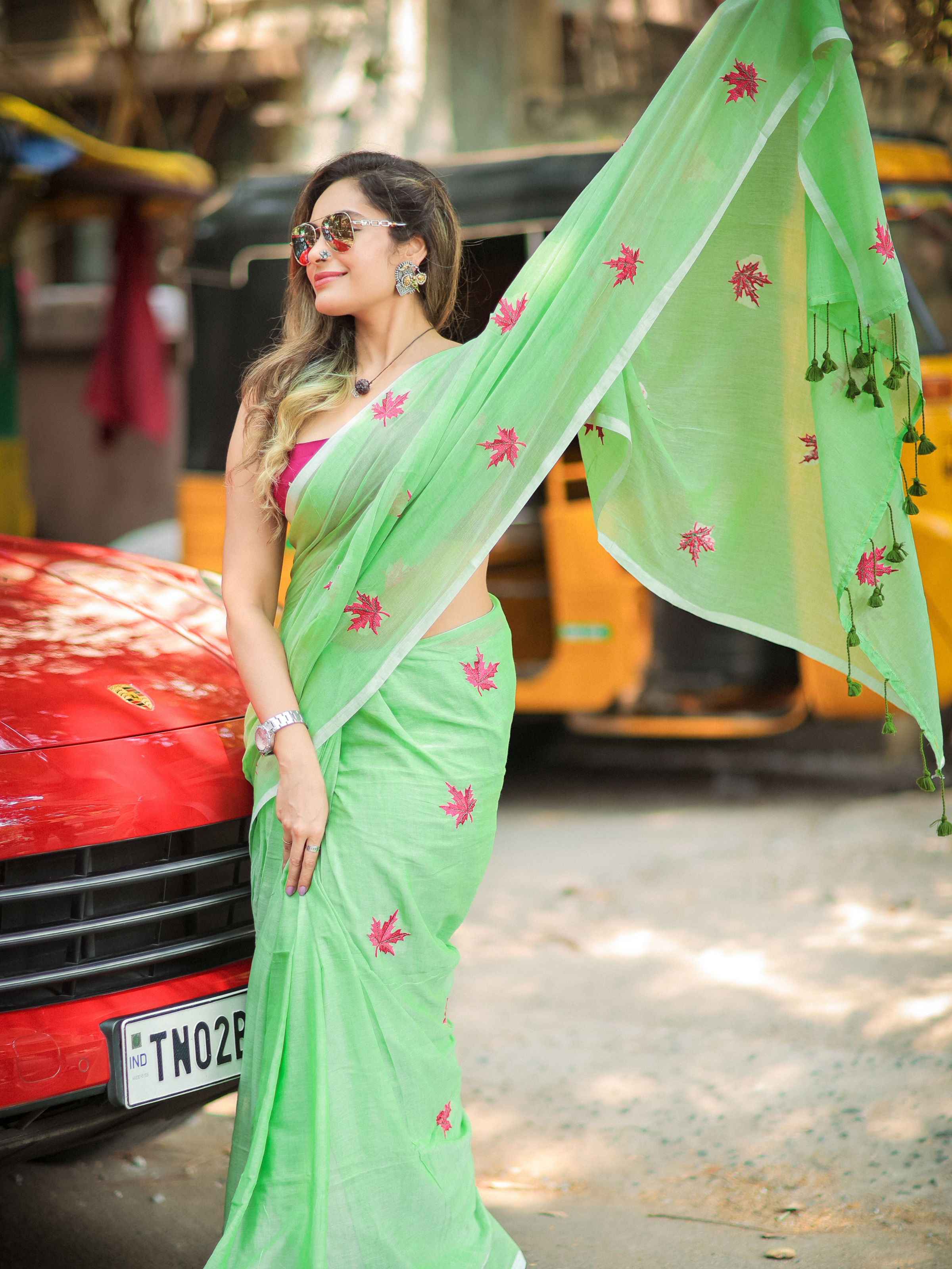 Mint Merger (Pure Mul Mul Cotton Saree)