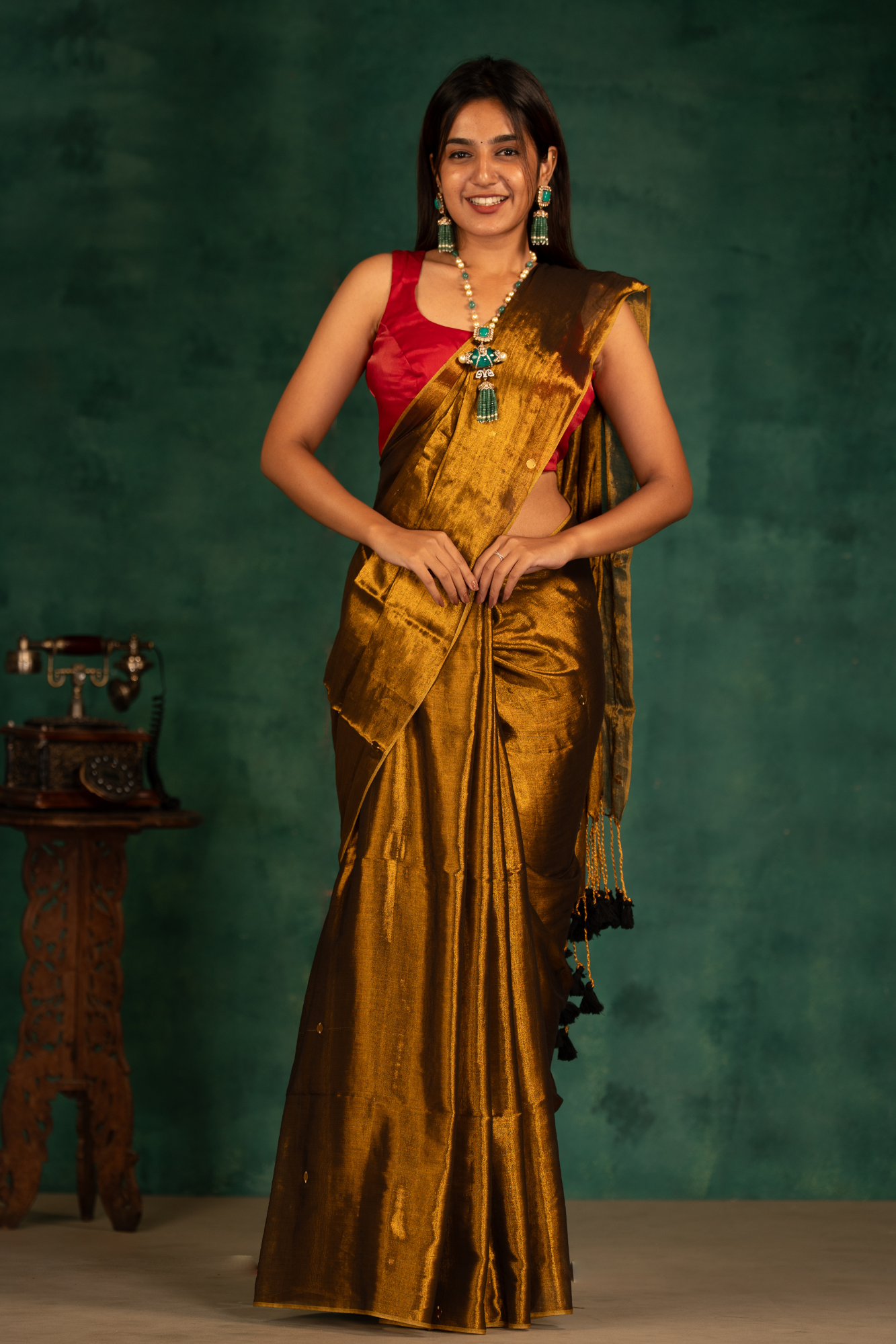 Golden Hour (Tissue Mul Cotton Saree)