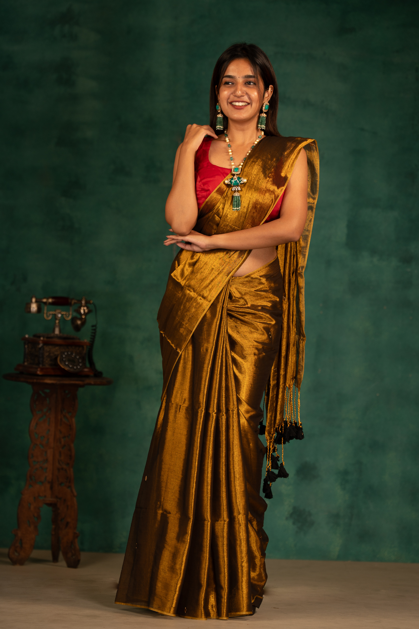 Golden Hour (Tissue Mul Cotton Saree)