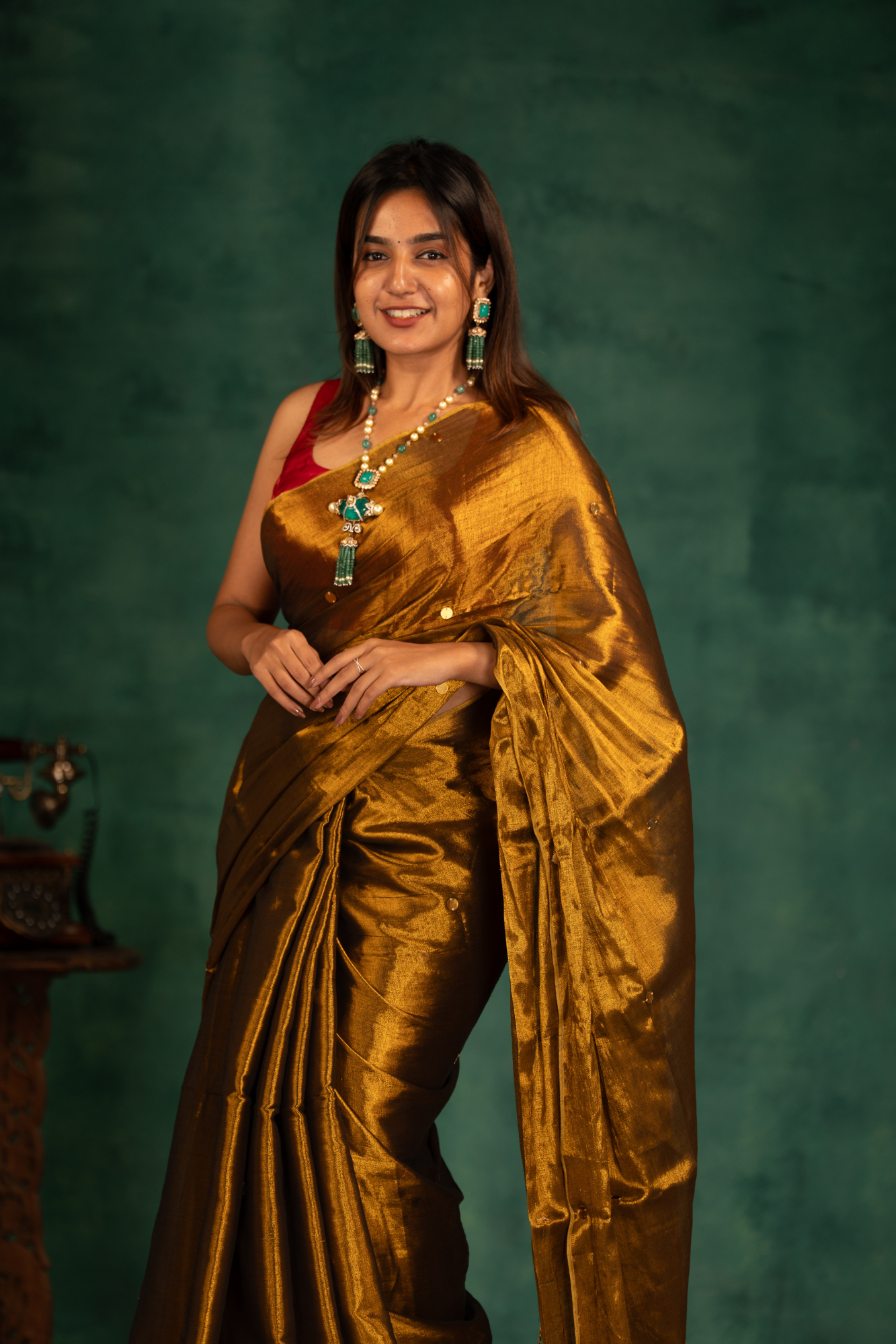 Golden Hour (Tissue Mul Cotton Saree)