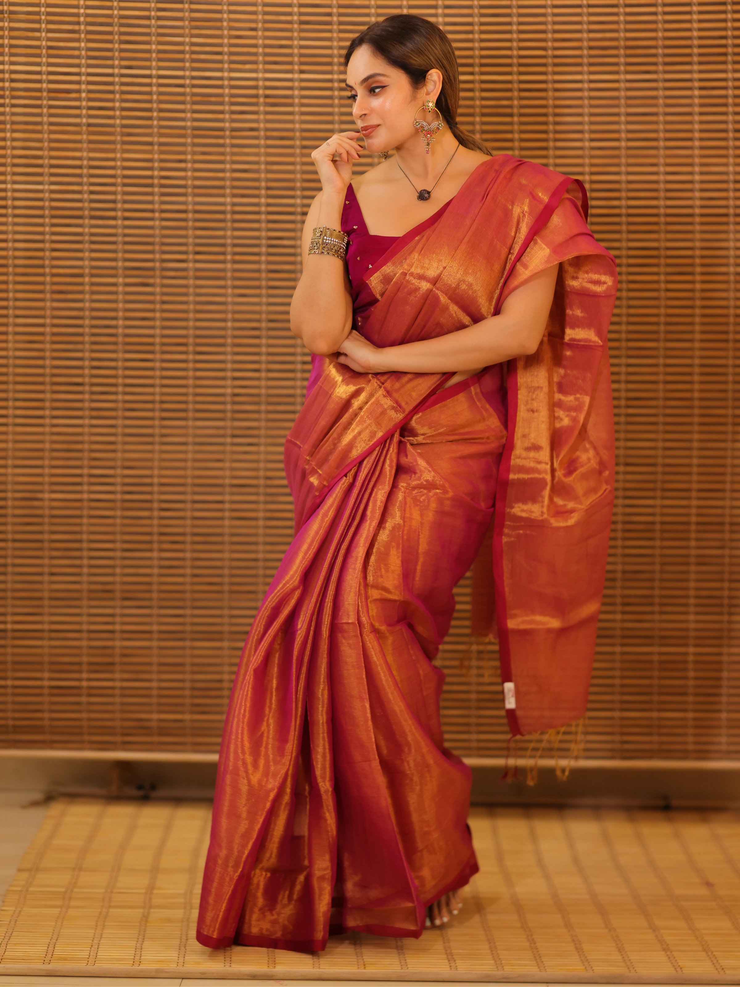 Swarna Jyoti (Tissue Mul Saree)