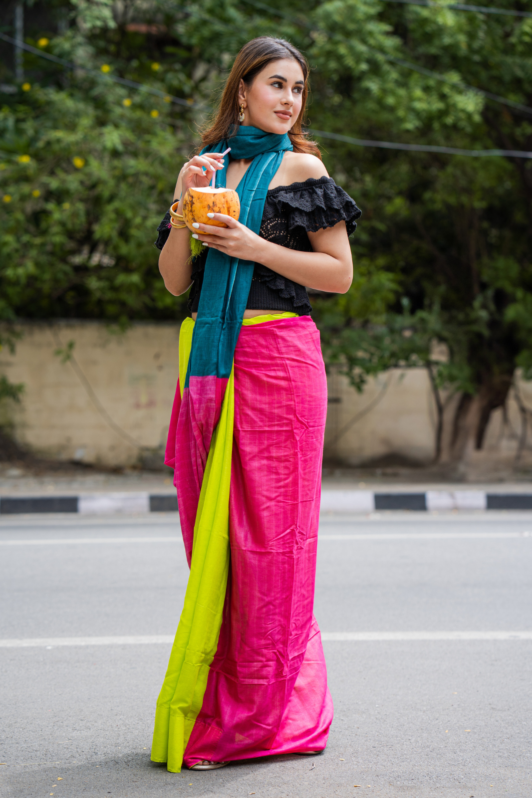 Chiller Chic Pop (Mul Cotton Saree)