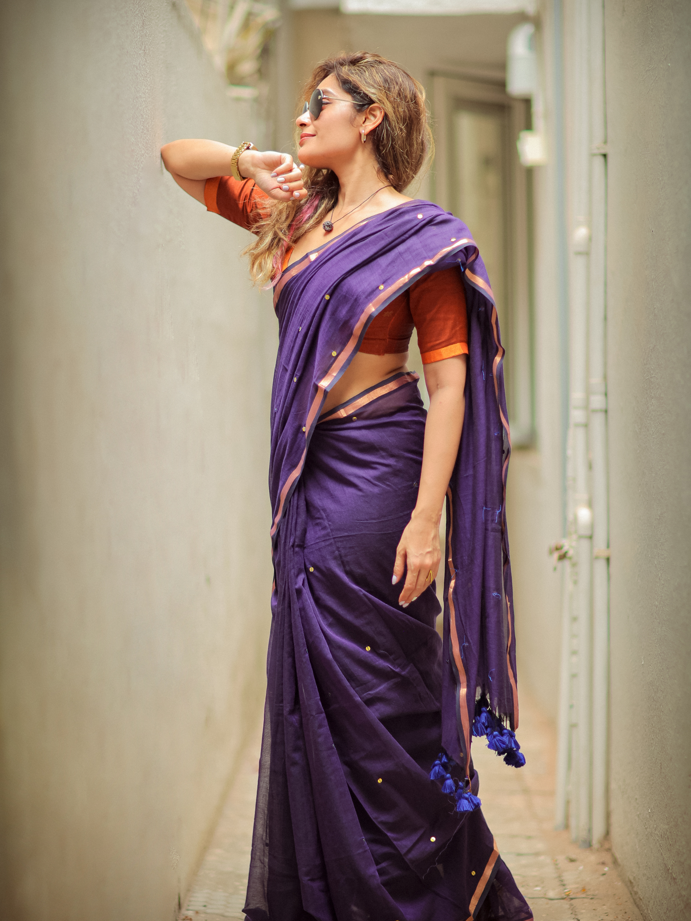 Hummingbird's Delight (Pure Mul Cotton Saree)