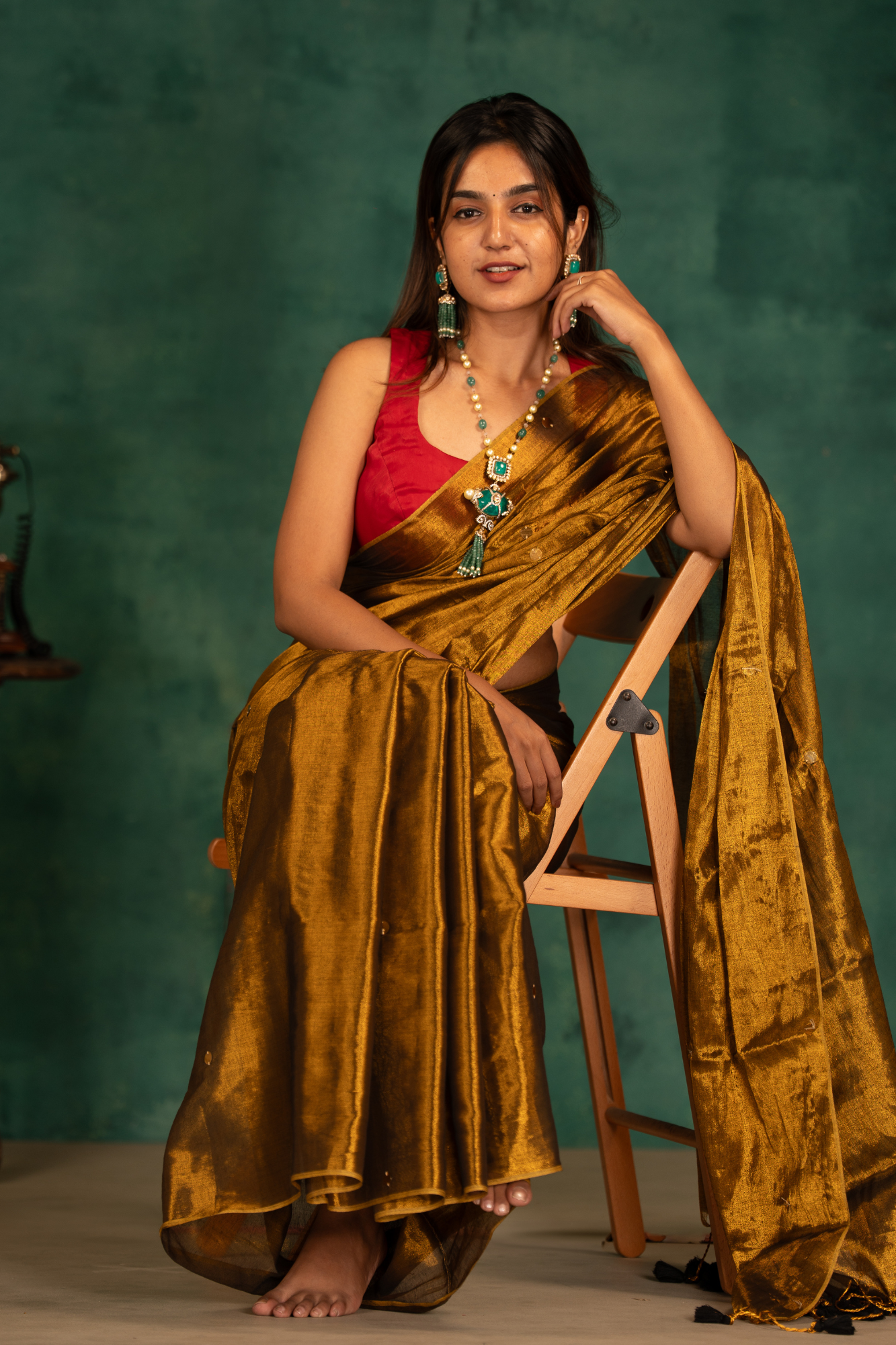 Golden Hour (Tissue Mul Cotton Saree)