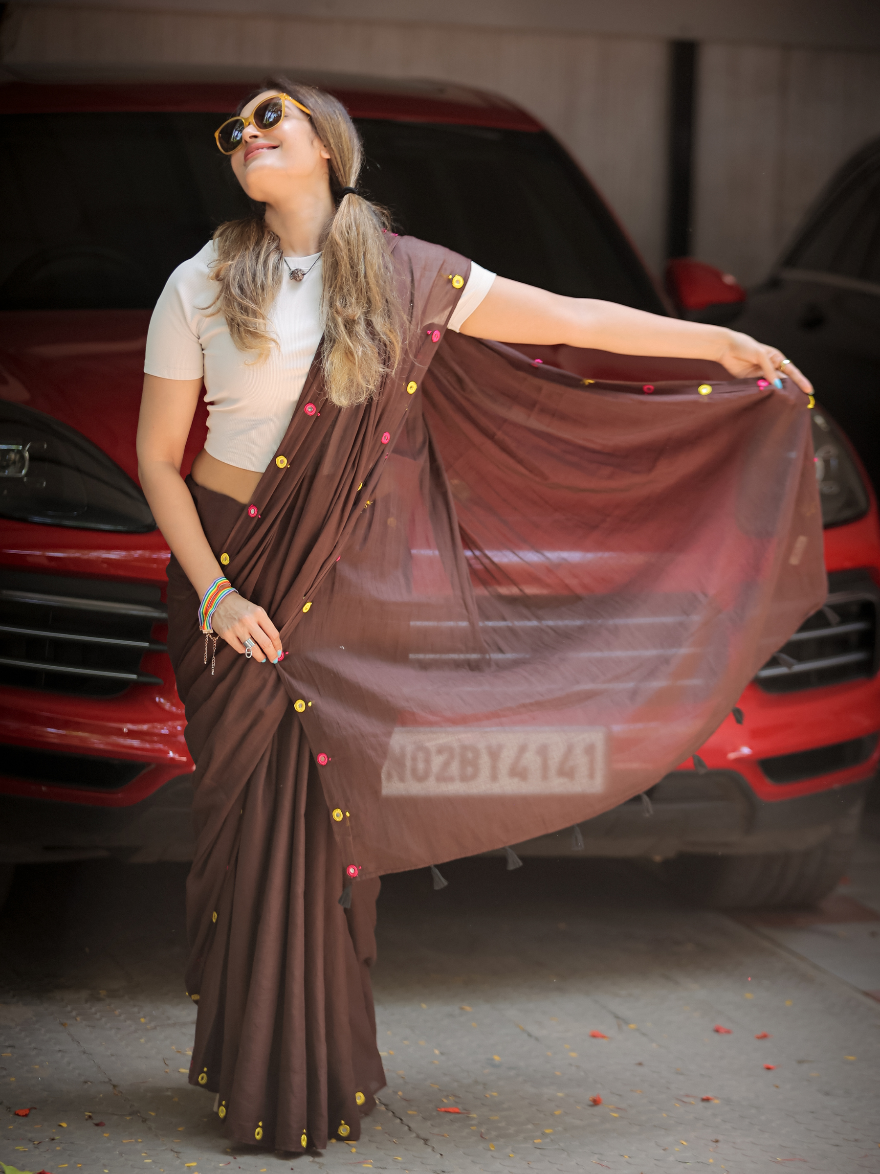 Playful Pari (Pure Mul Cotton Saree)