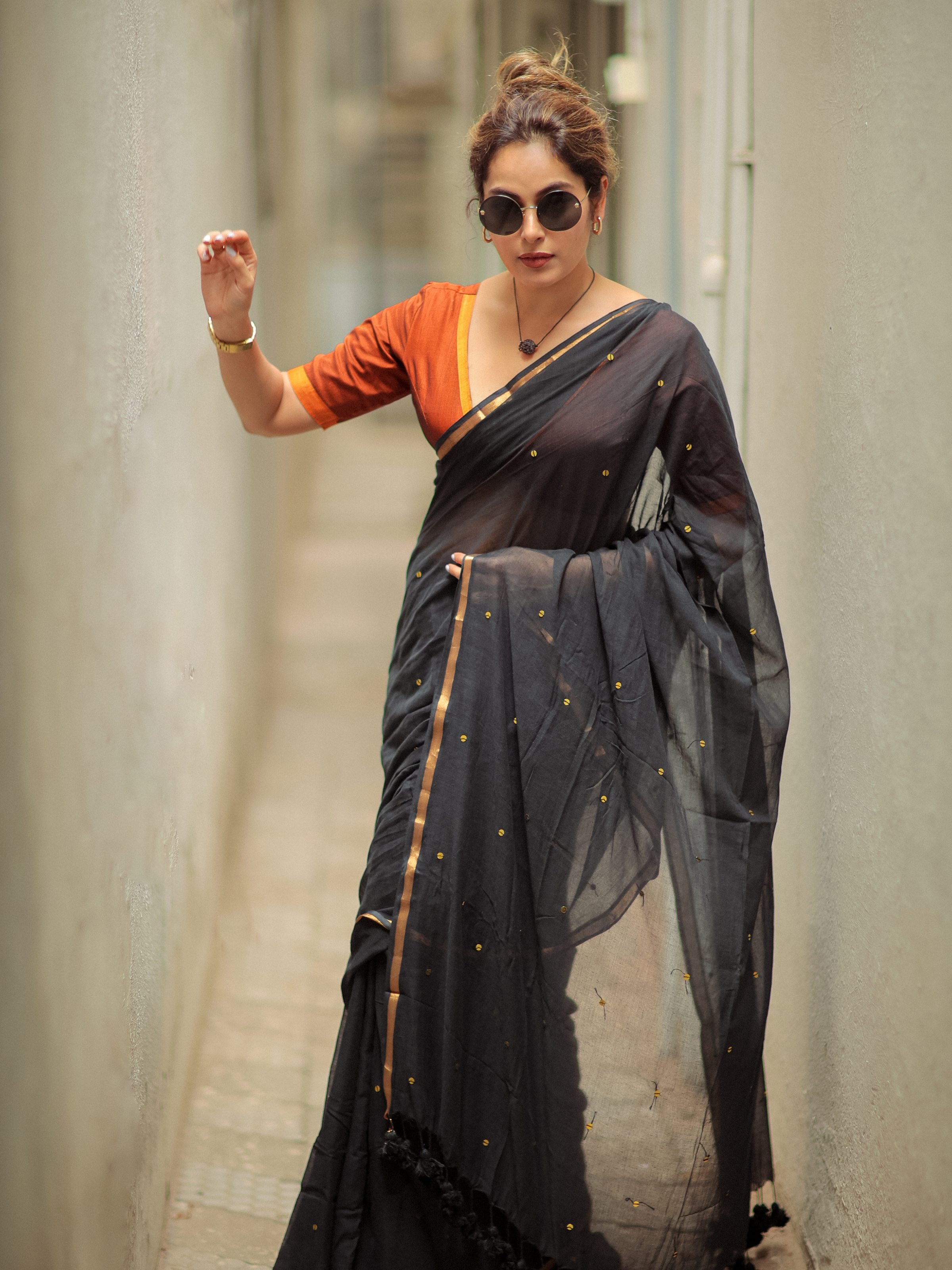 Night Owl (Pure Mul Cotton Saree)