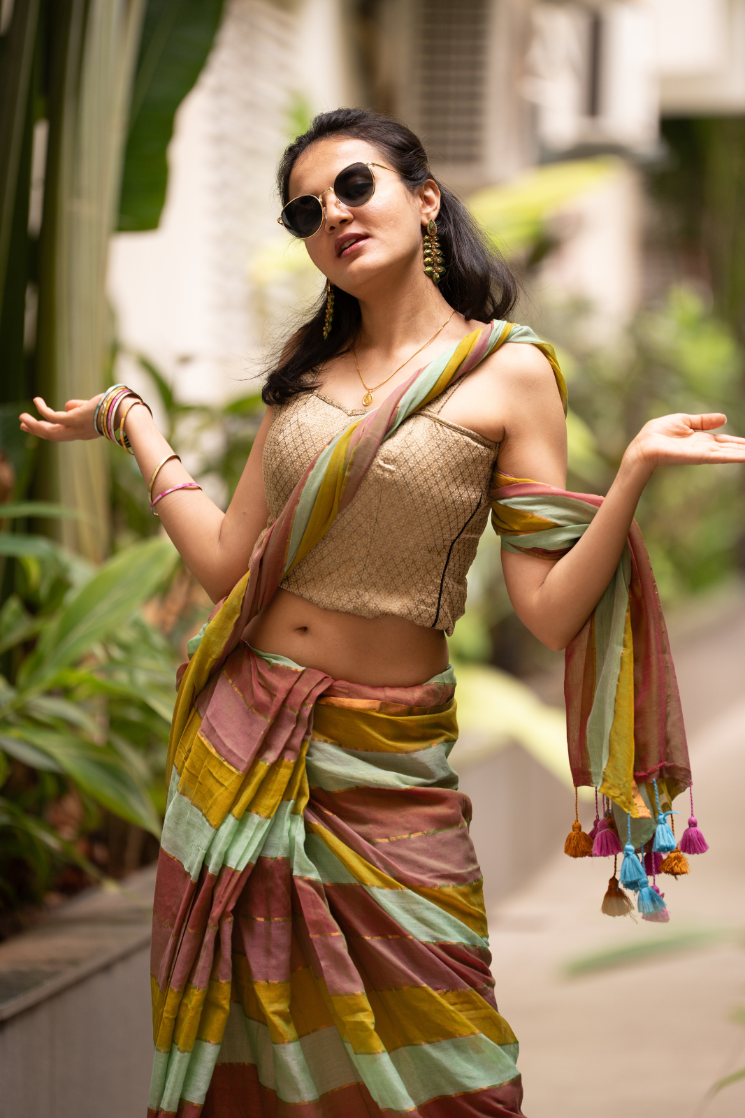 The Groundbreaker (Mul Mul Cotton Saree)