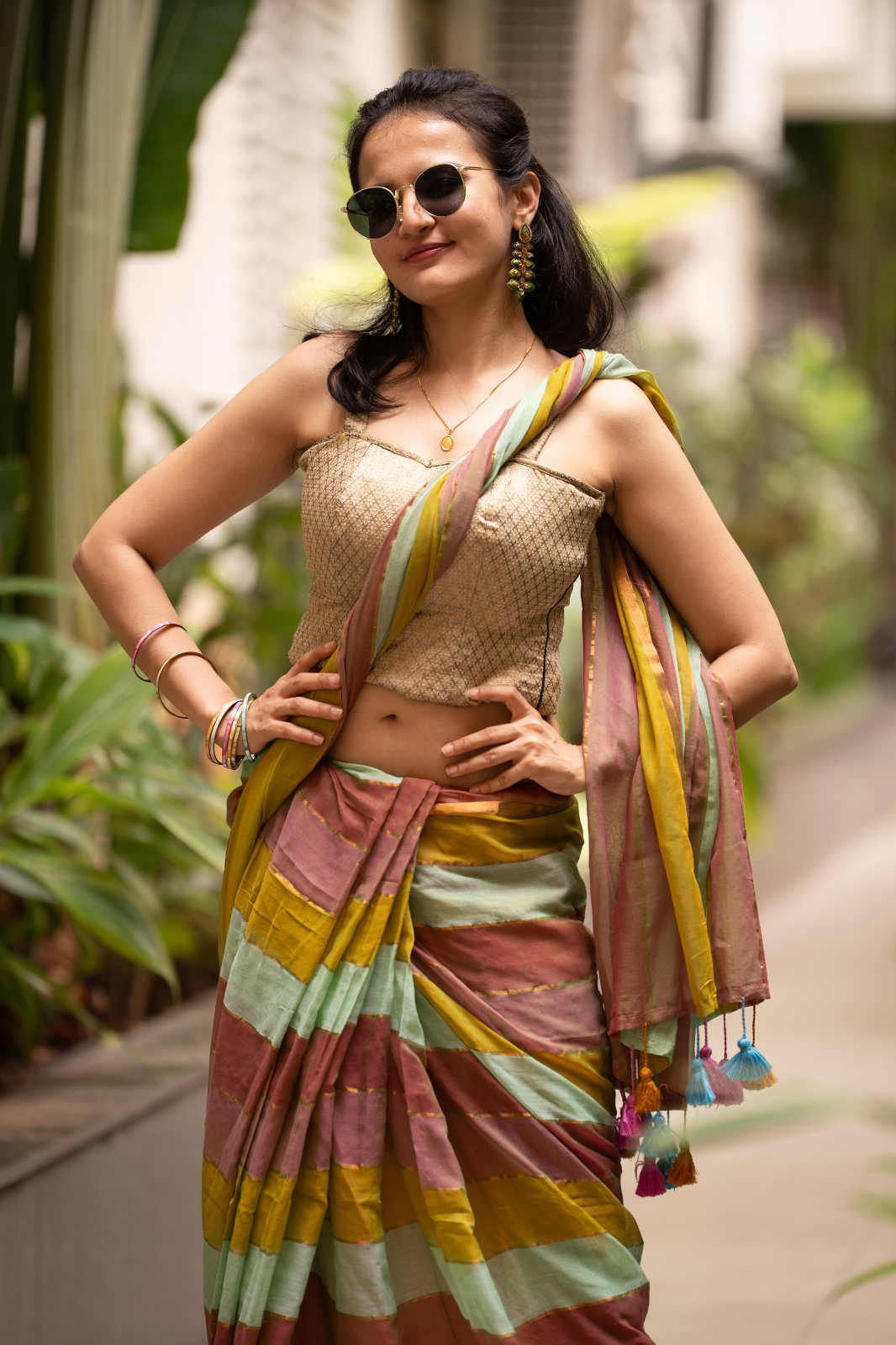 The Groundbreaker (Mul Mul Cotton Saree)