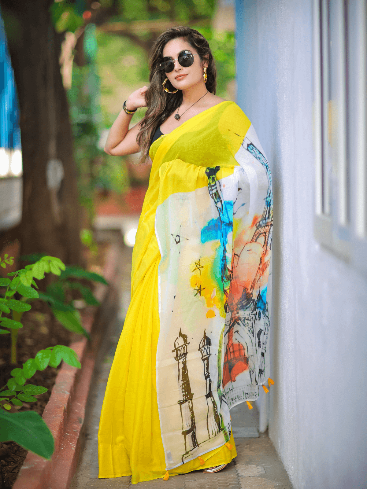 Whimsy Wonders (Pure Mul Cotton Saree)