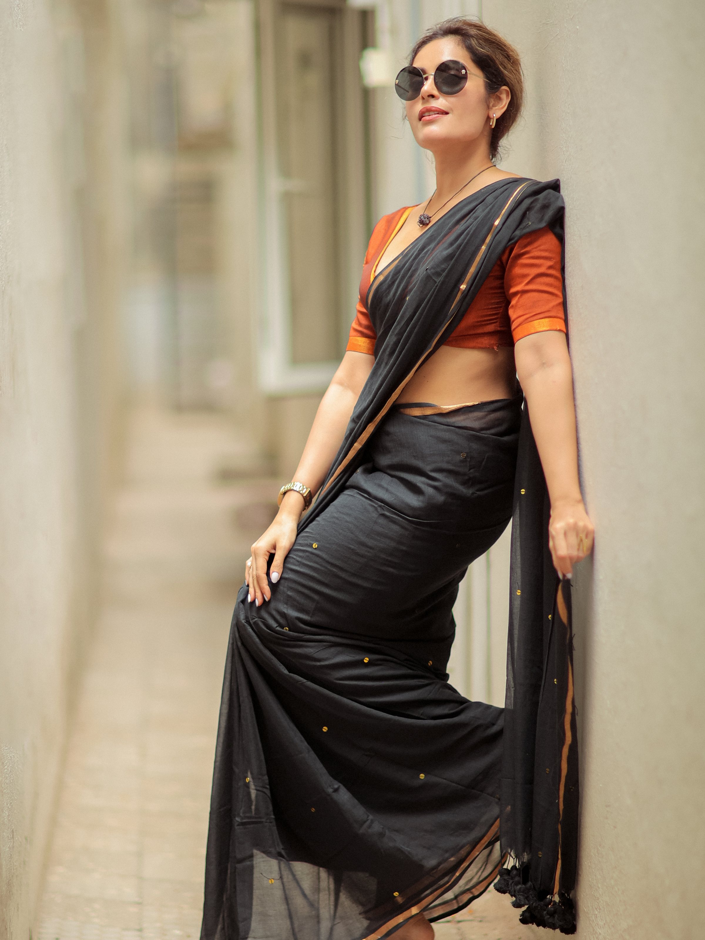 Night Owl (Pure Mul Cotton Saree)