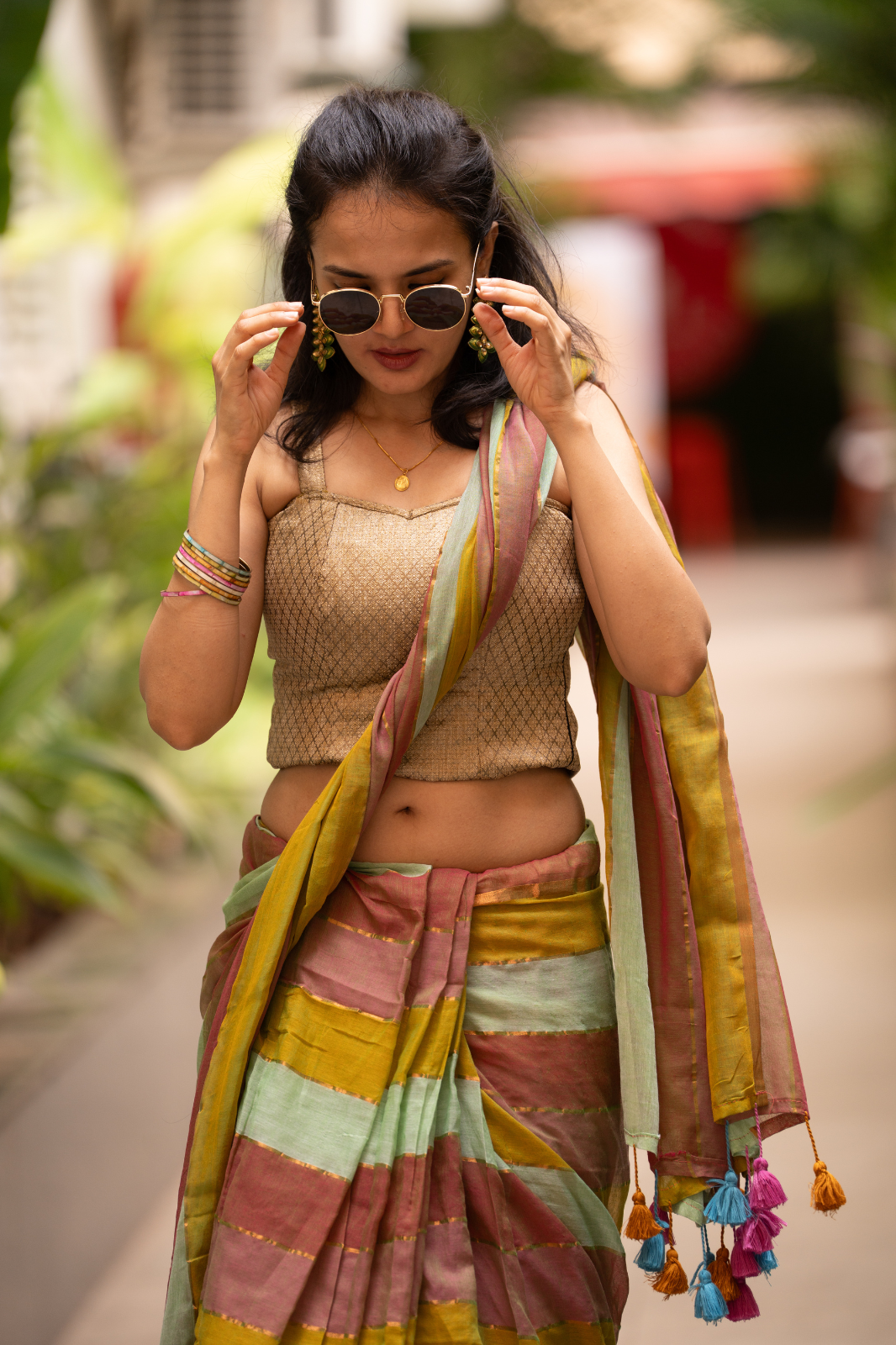 The Groundbreaker (Mul Mul Cotton Saree)