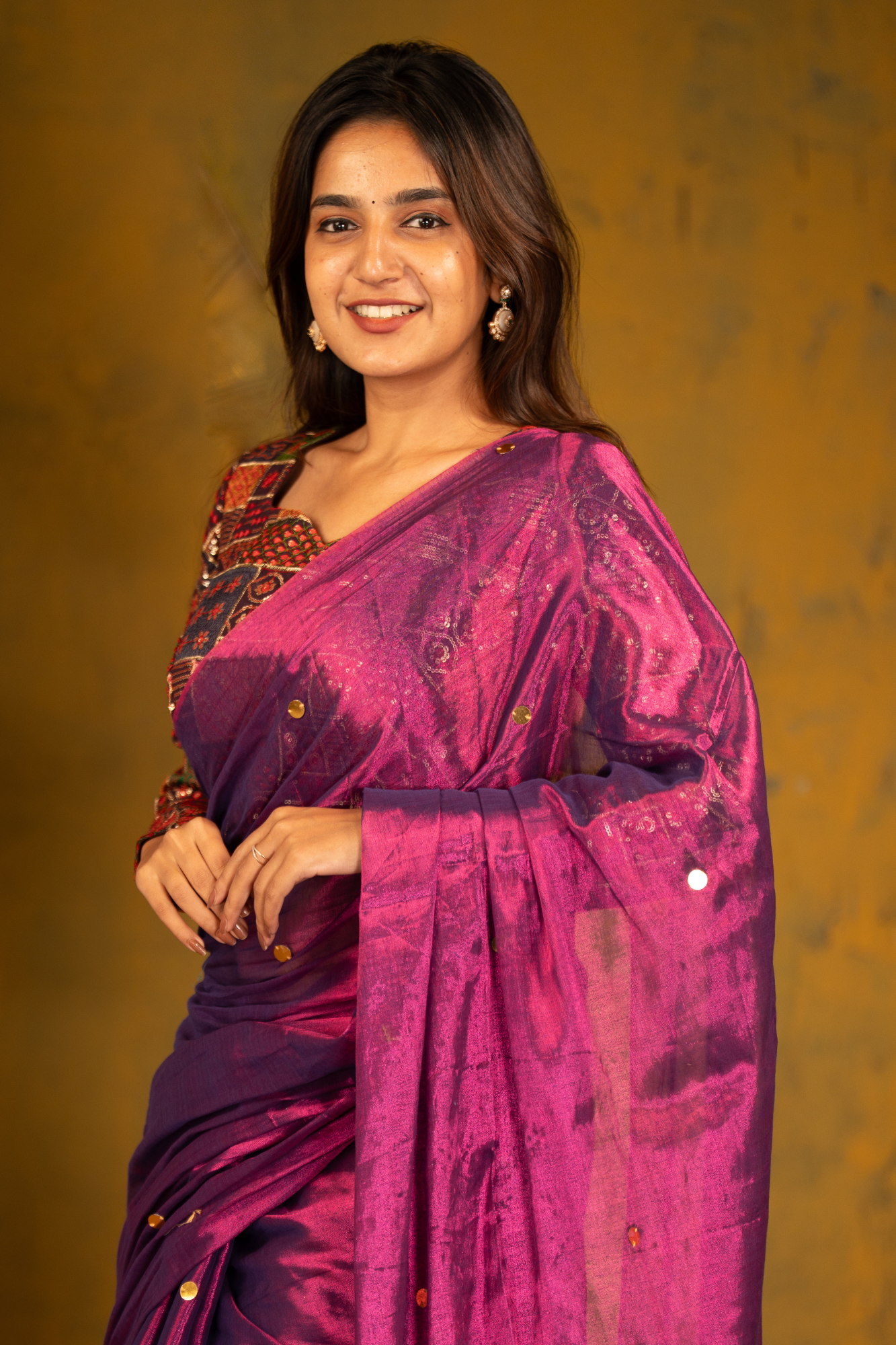 Fuchsia Dream (Tissue Mul Cotton Saree)
