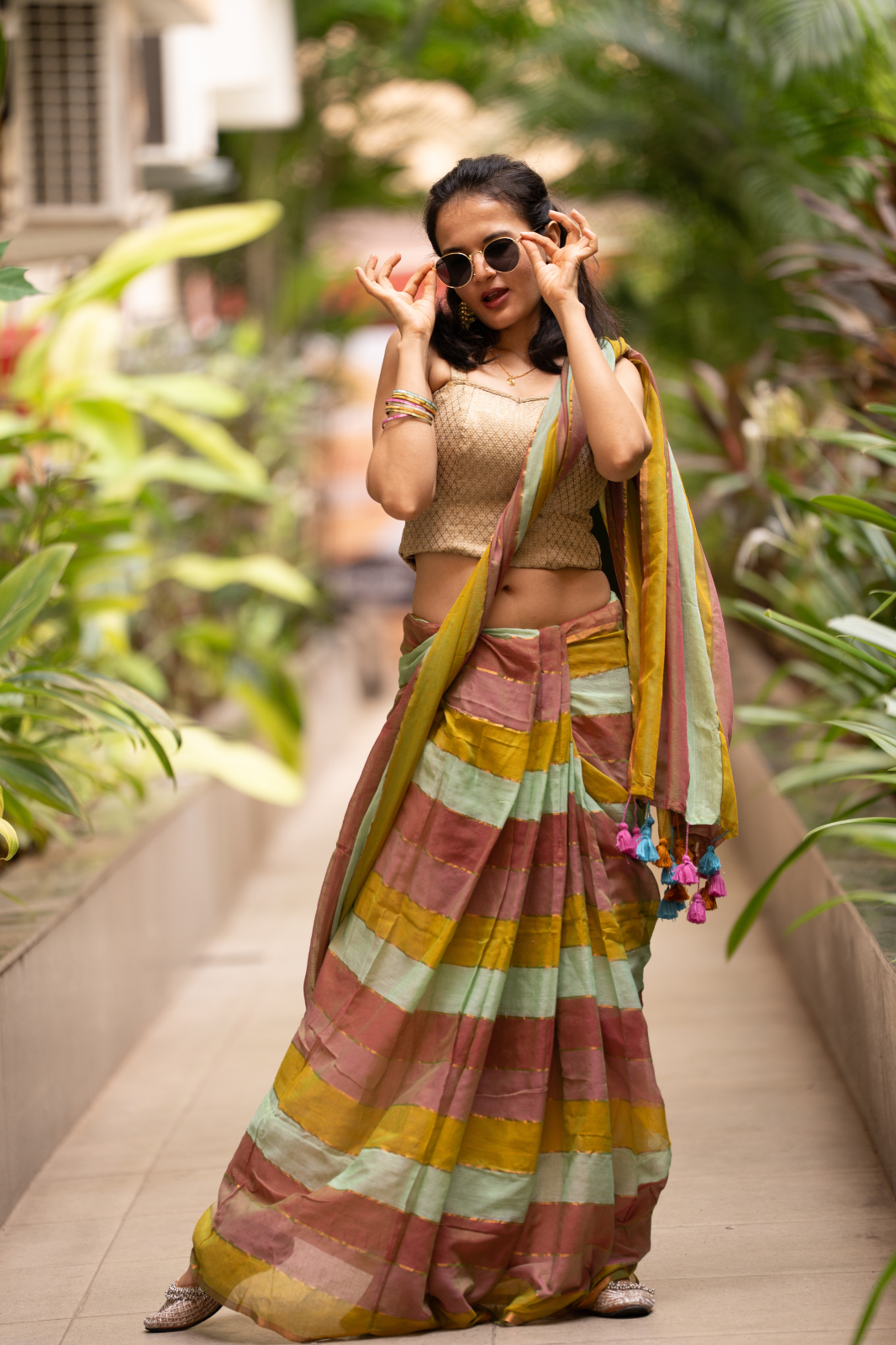 The Groundbreaker (Mul Mul Cotton Saree)