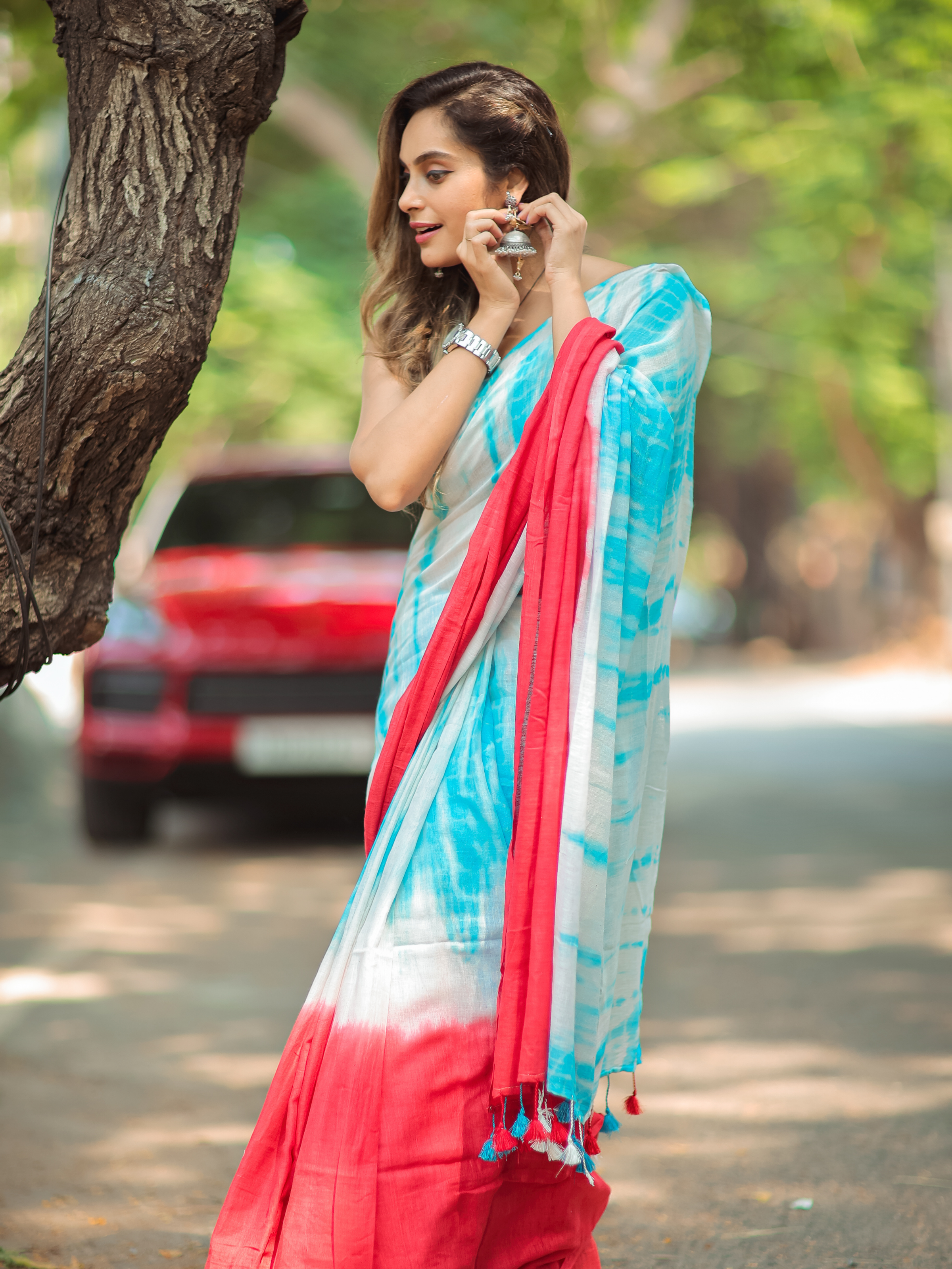 Deal Day Dreams (Pure Mul Cotton Tie-Dye Saree)