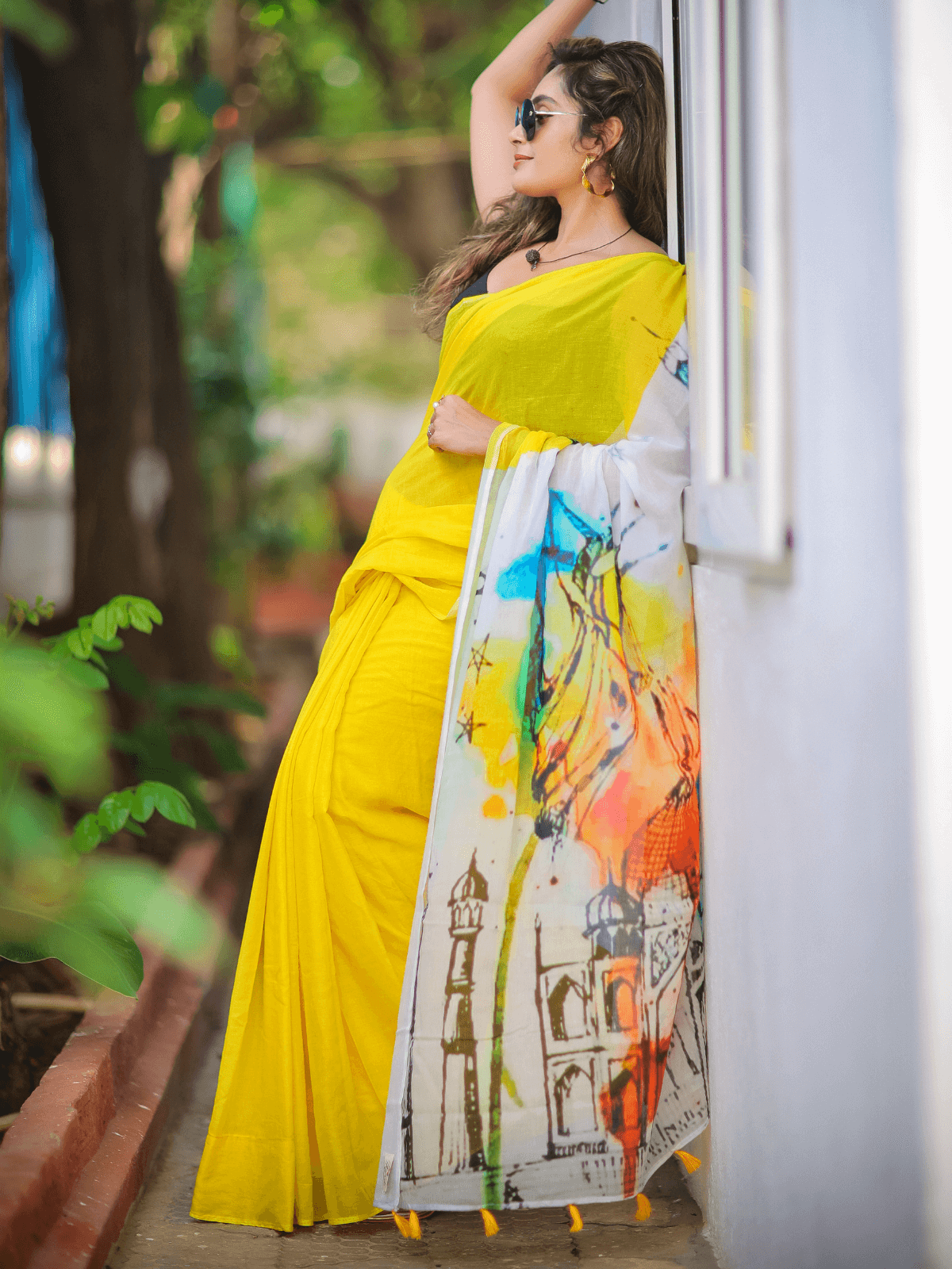 Whimsy Wonders (Pure Mul Cotton Saree)