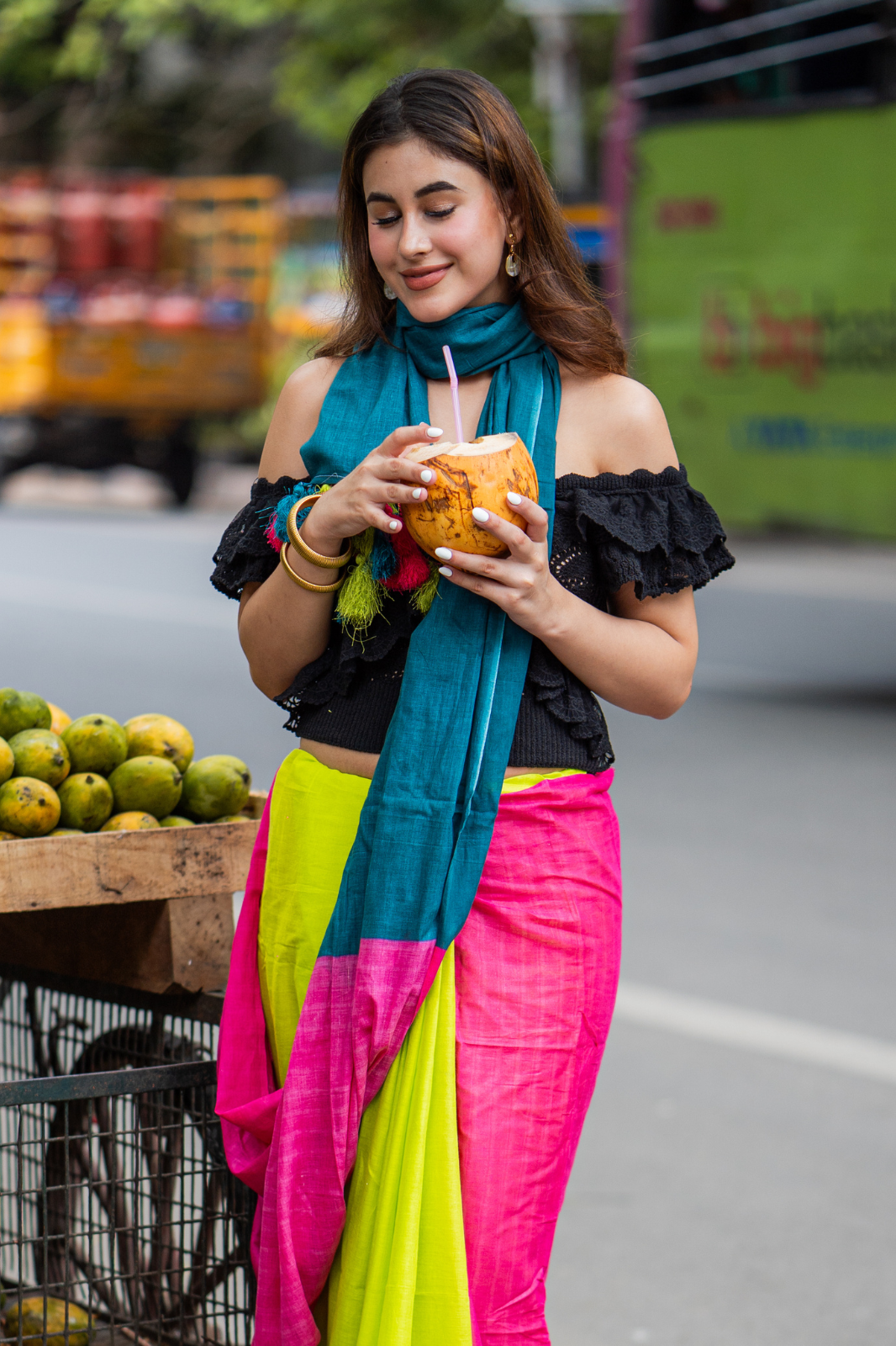 Chiller Chic Pop (Mul Cotton Saree)