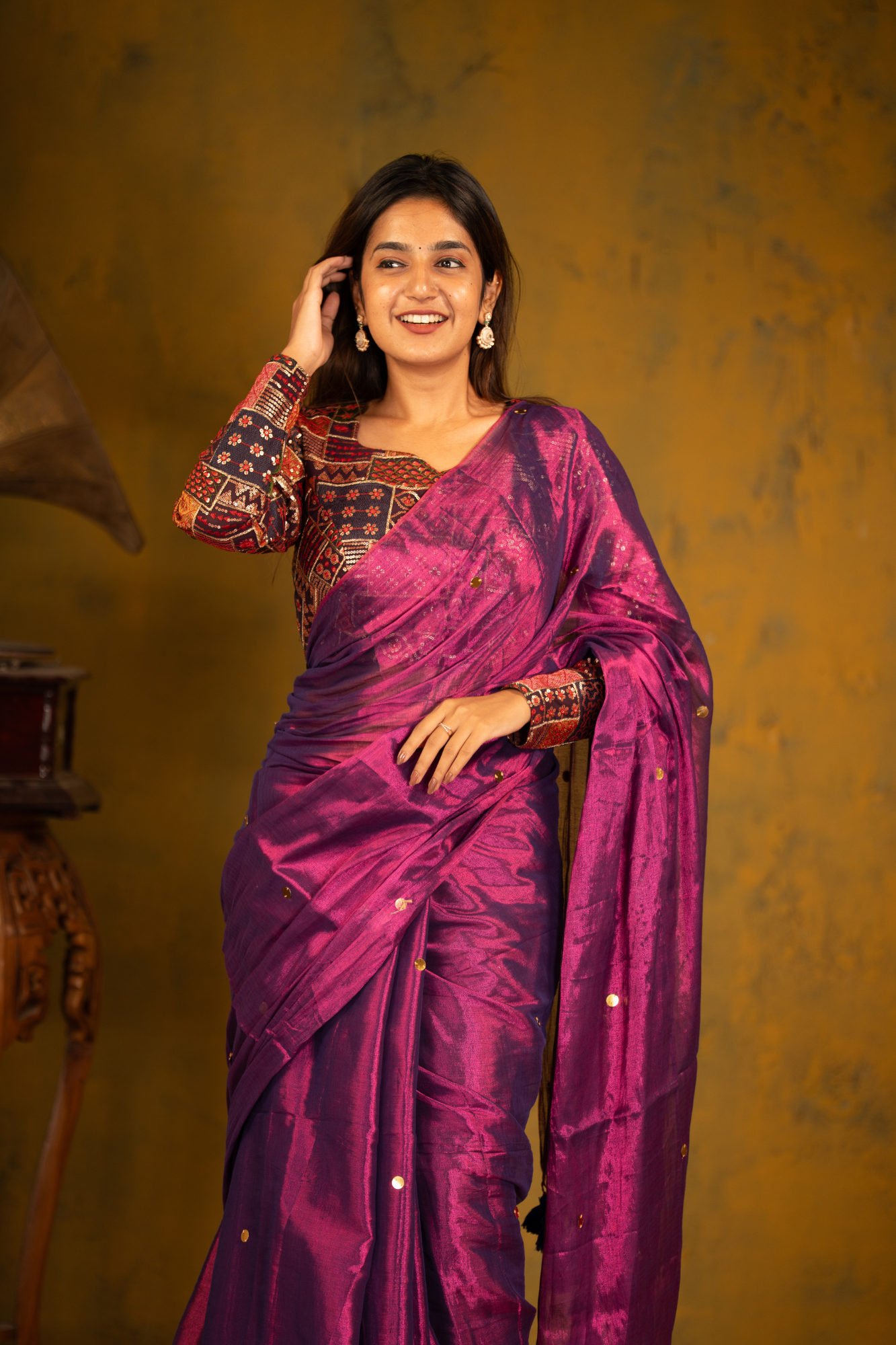 Fuchsia Dream (Tissue Mul Cotton Saree)