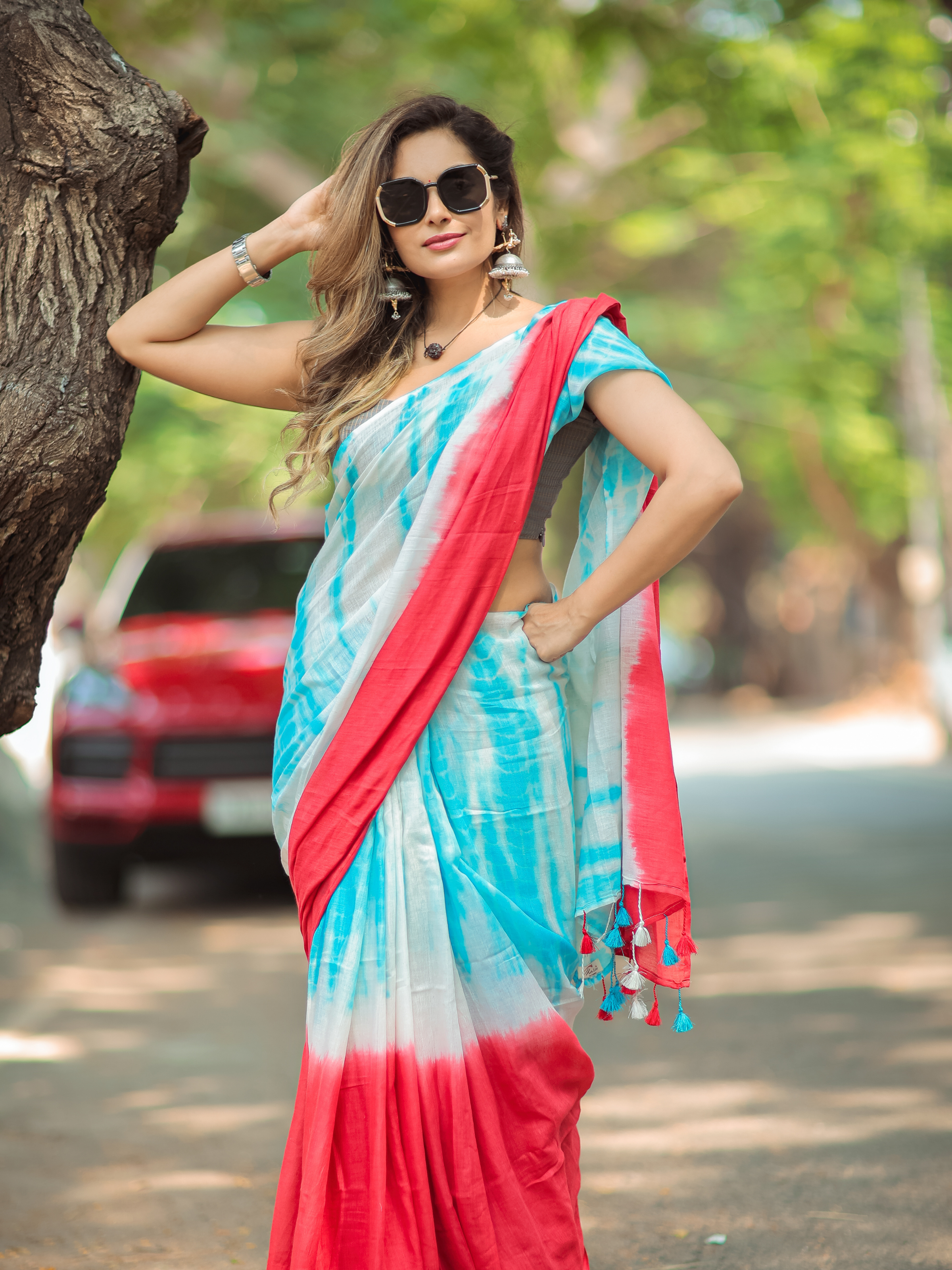 Deal Day Dreams (Pure Mul Cotton Tie-Dye Saree)