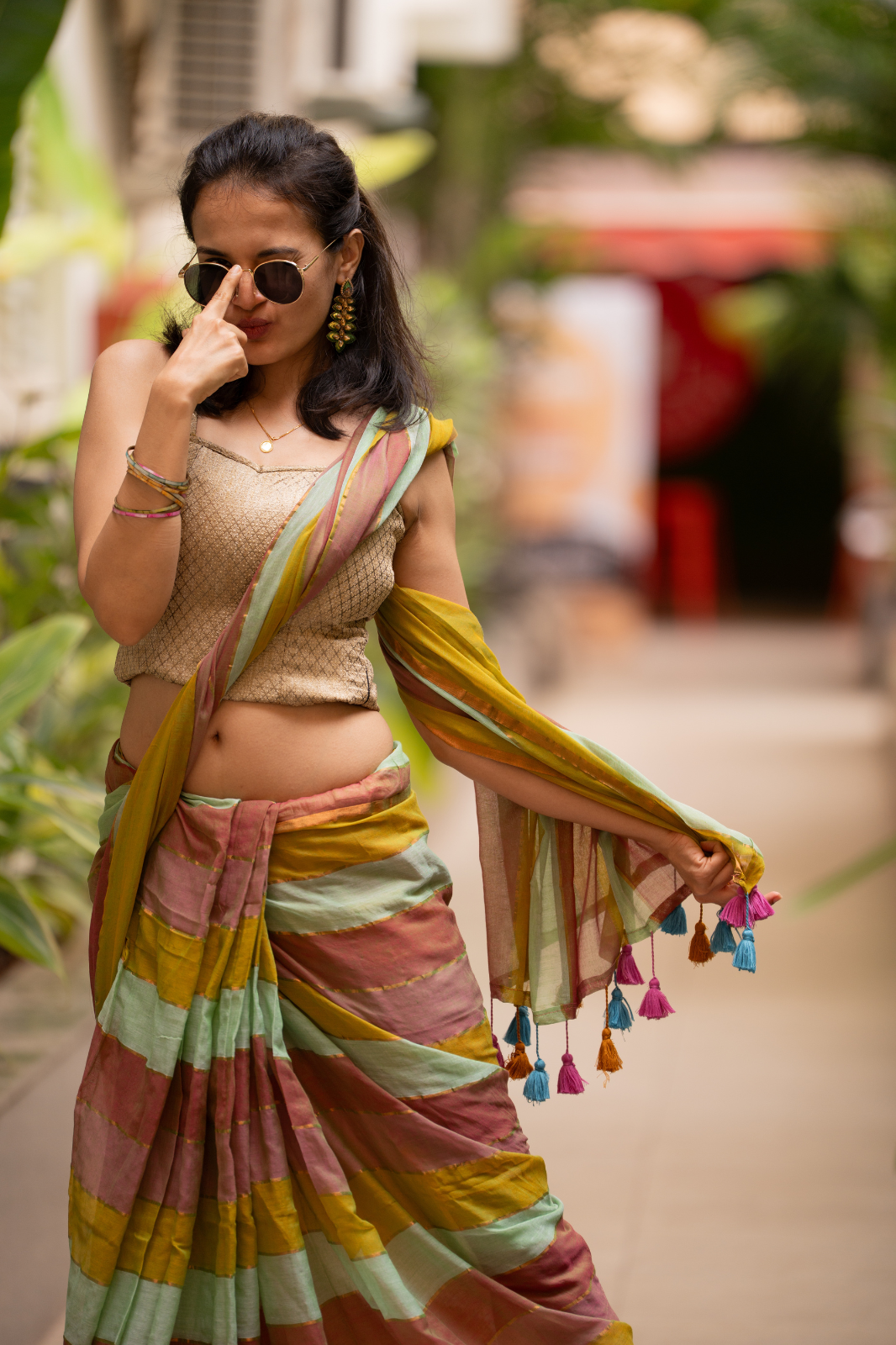 The Groundbreaker (Mul Mul Cotton Saree)