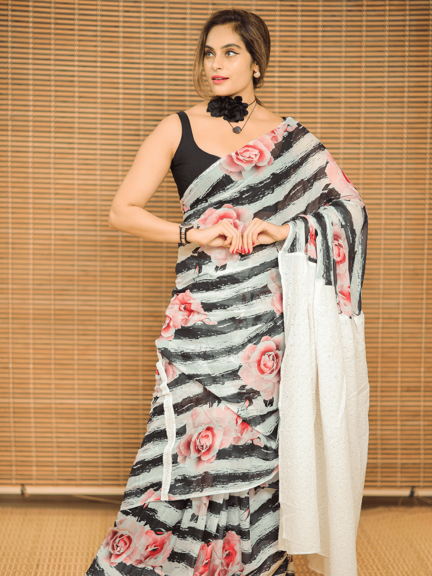 Roseate (Pure Mul Cotton Saree)