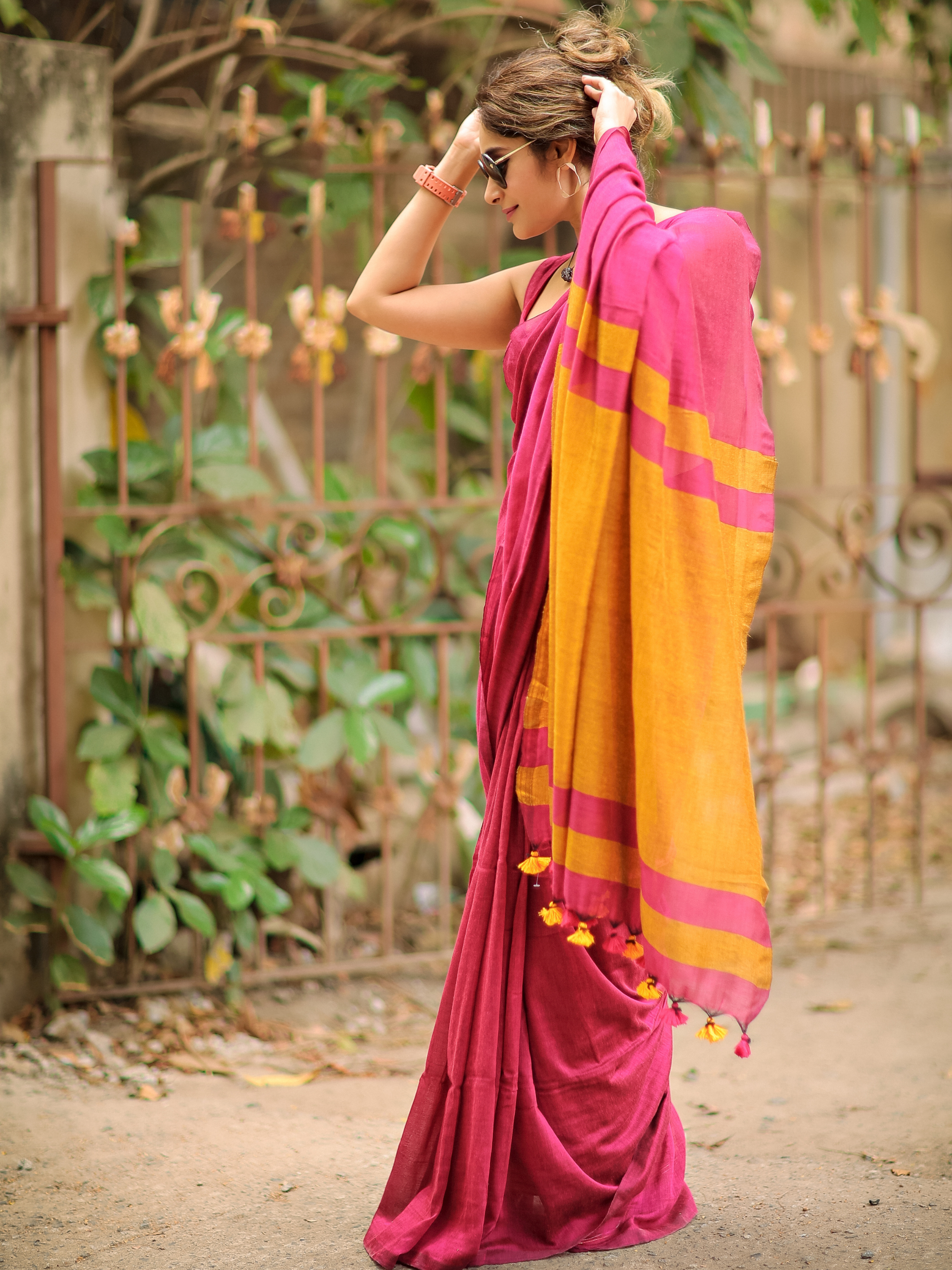 Flamingo Flair (Soft Cotton Saree)