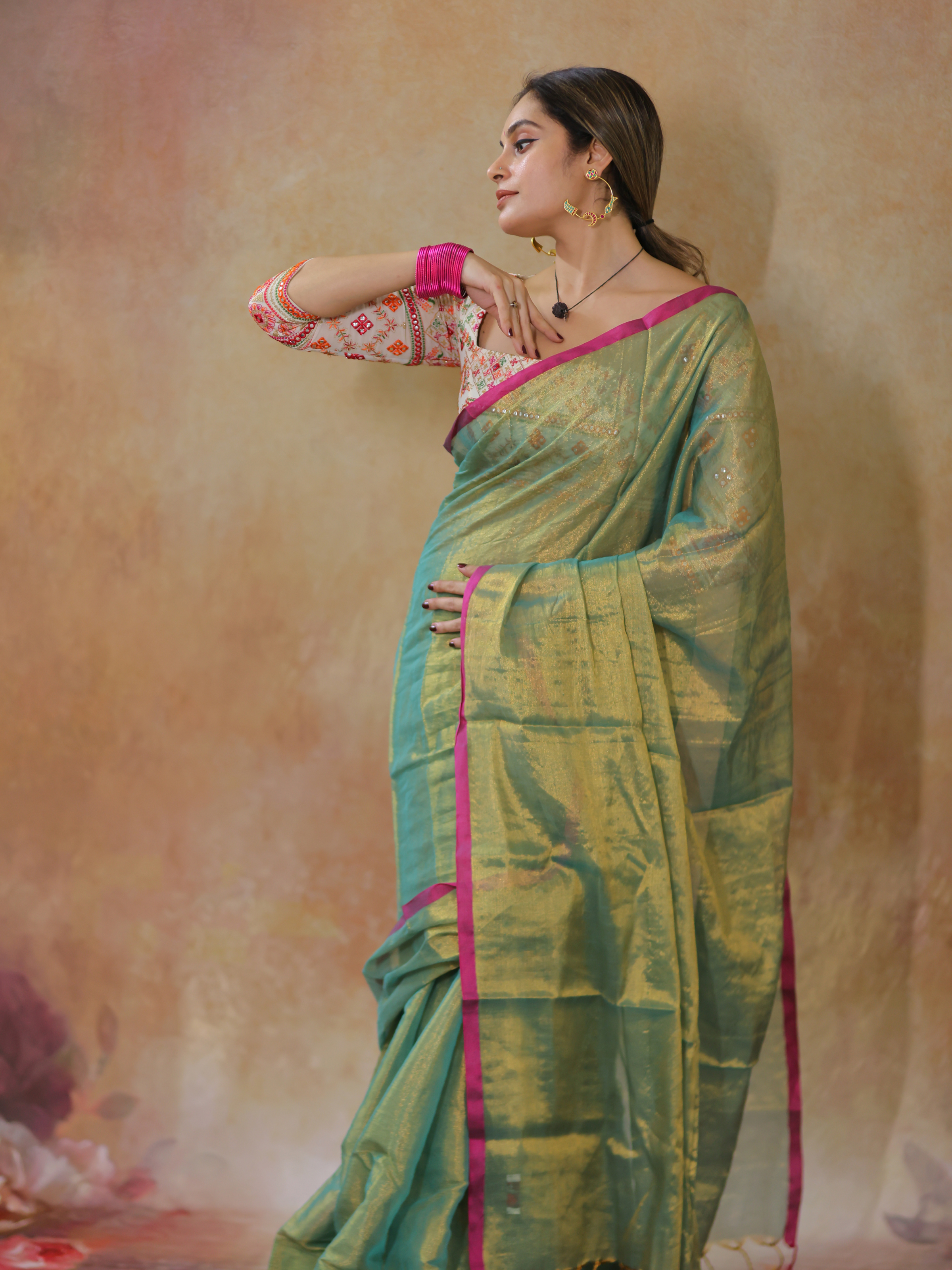 Swarna Vasant (Tissue Mul Saree)