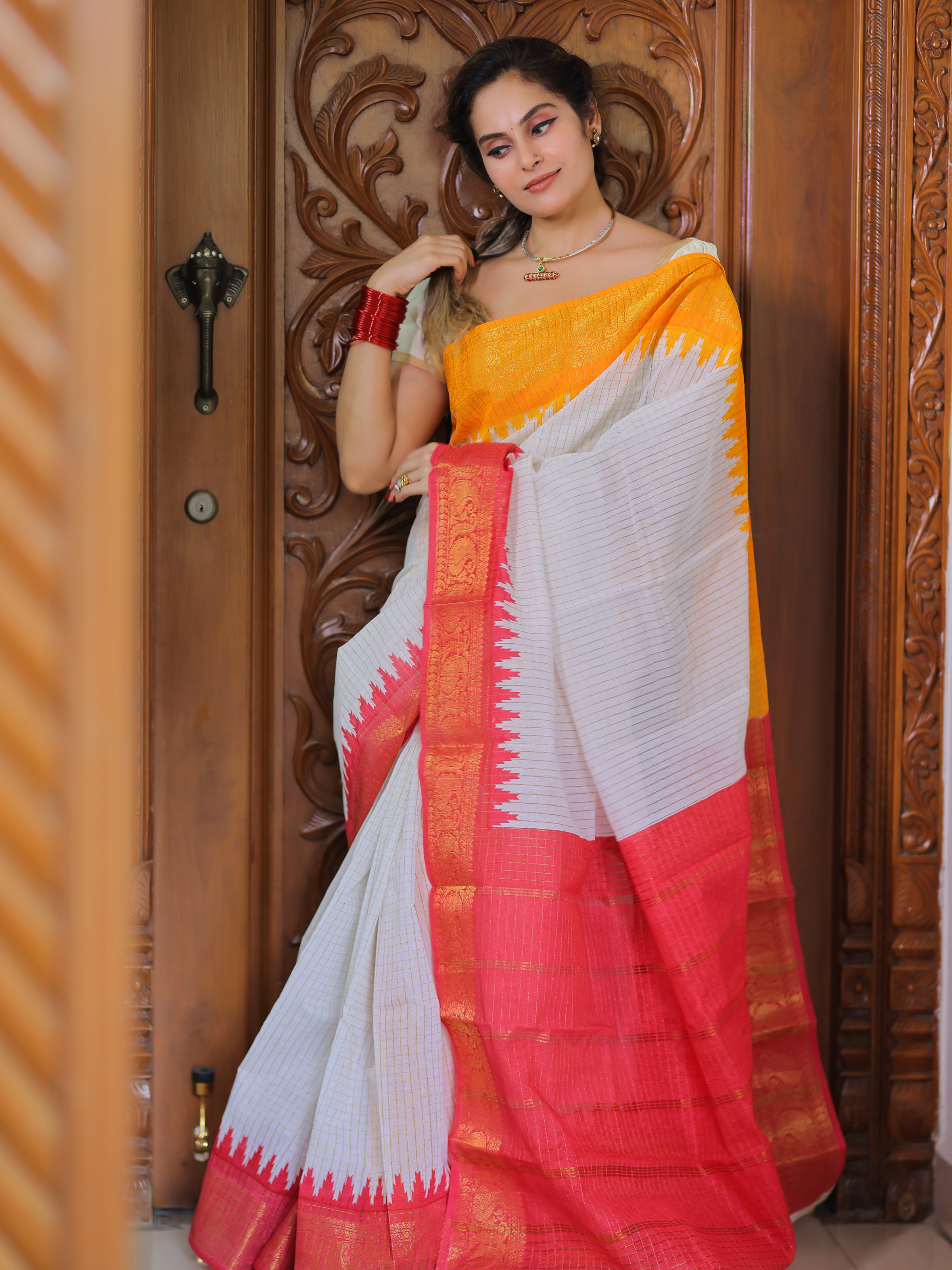 Velu Nachiyar (Pure Madurai Cotton Saree)