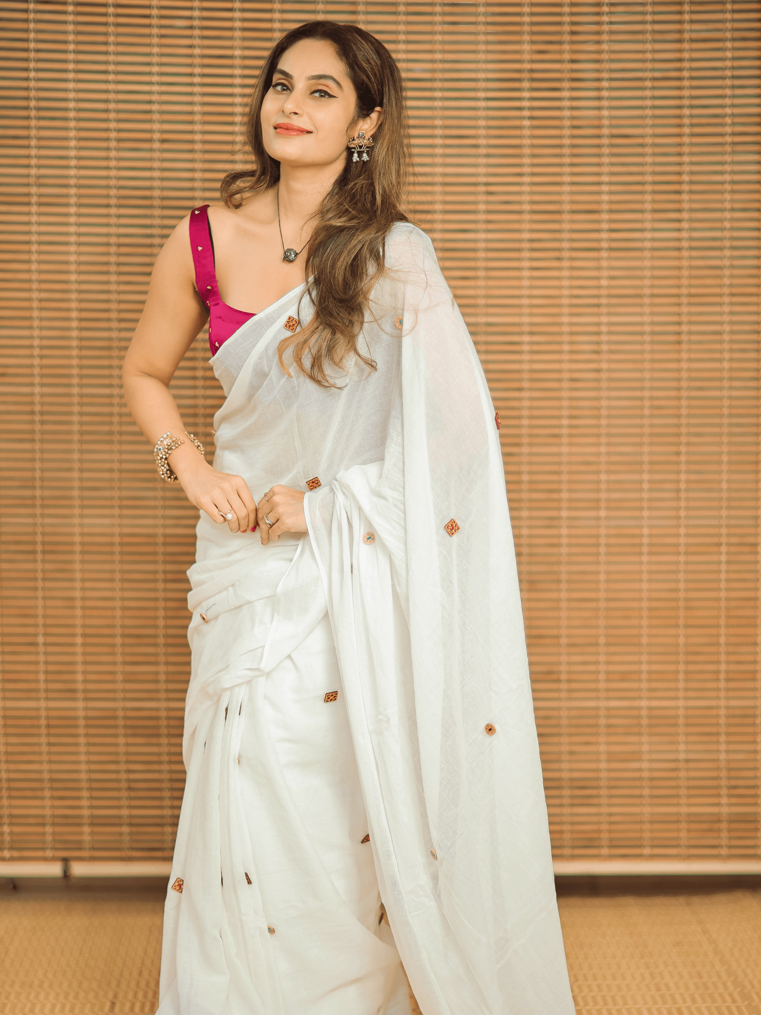 Buttony (Pure Mul Cotton Saree)