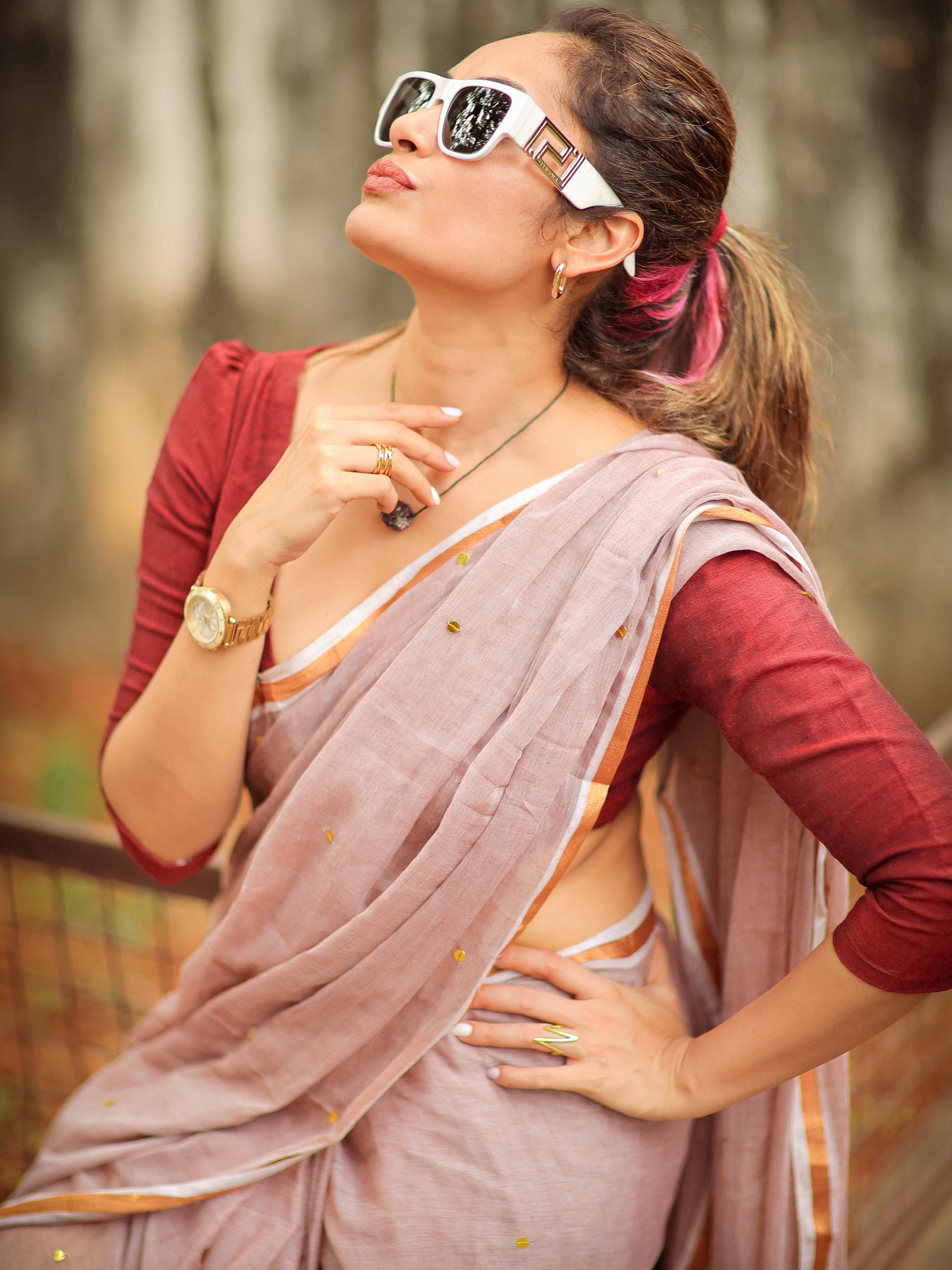 Sweet Sparrow (Pure Mul Cotton Saree)