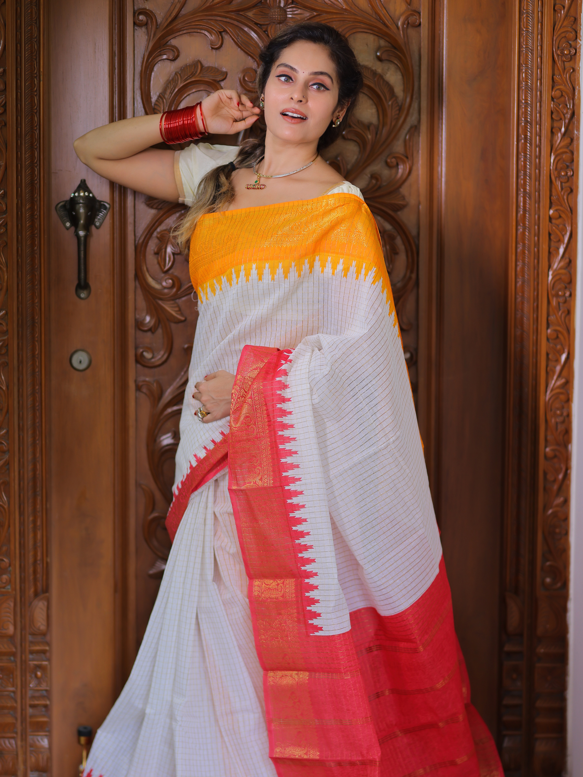 Velu Nachiyar (Pure Madurai Cotton Saree)