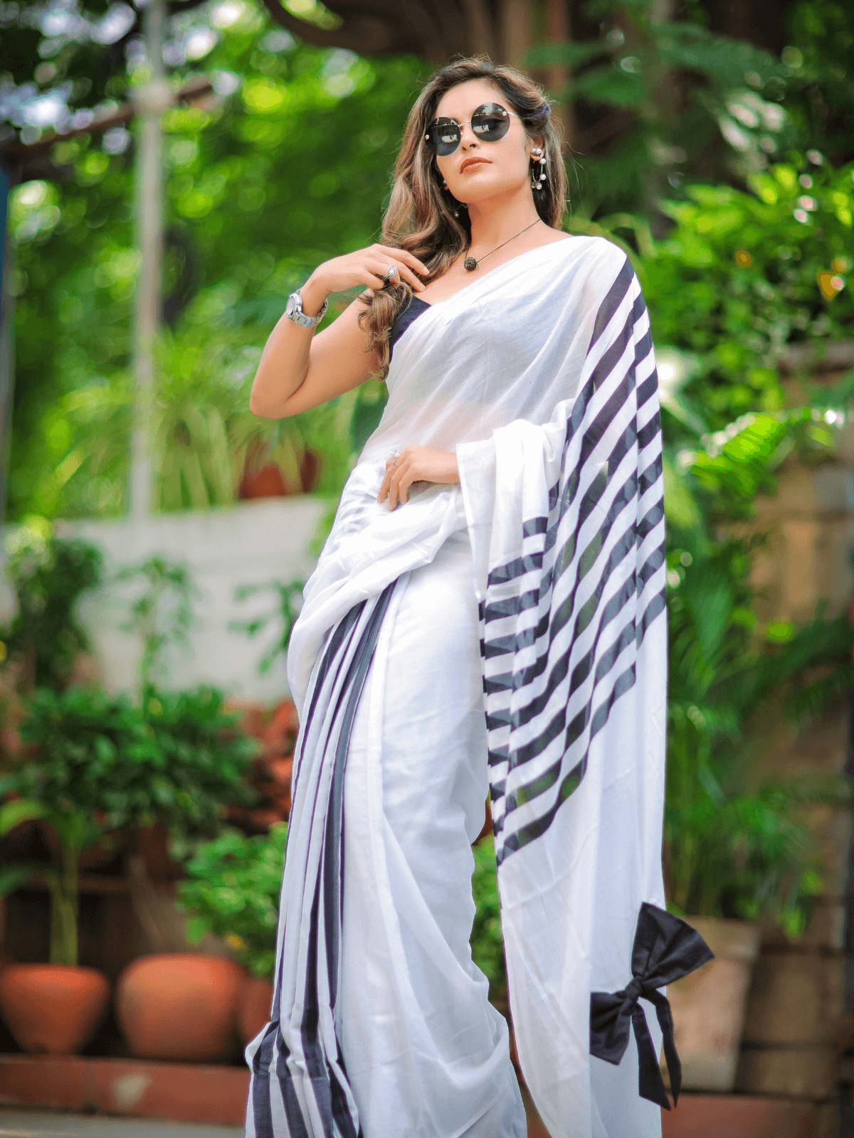 Drama Queen (Pure Mul Cotton Saree)