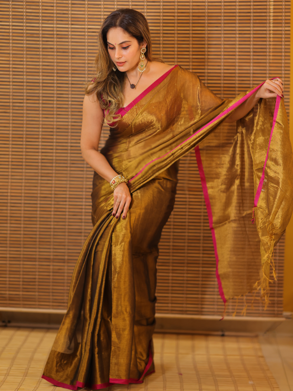 Swarna Rekha (Tissue Mul Saree)