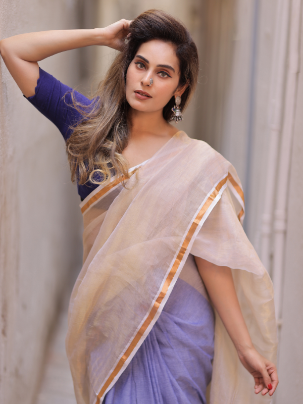 Bindaaz Zara (Handloom Mulmul Cotton and Tissue Silk)