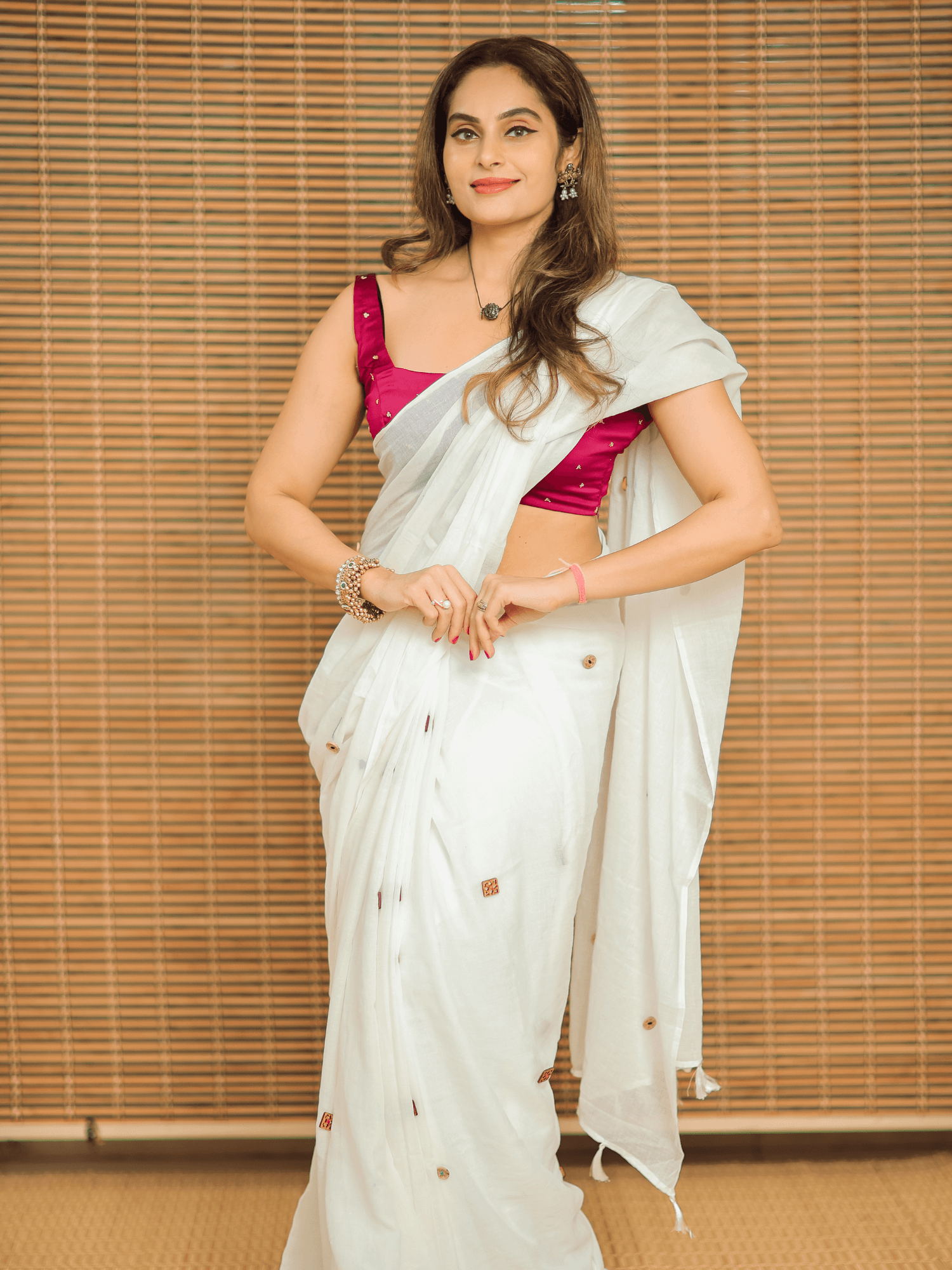 Buttony (Pure Mul Cotton Saree)