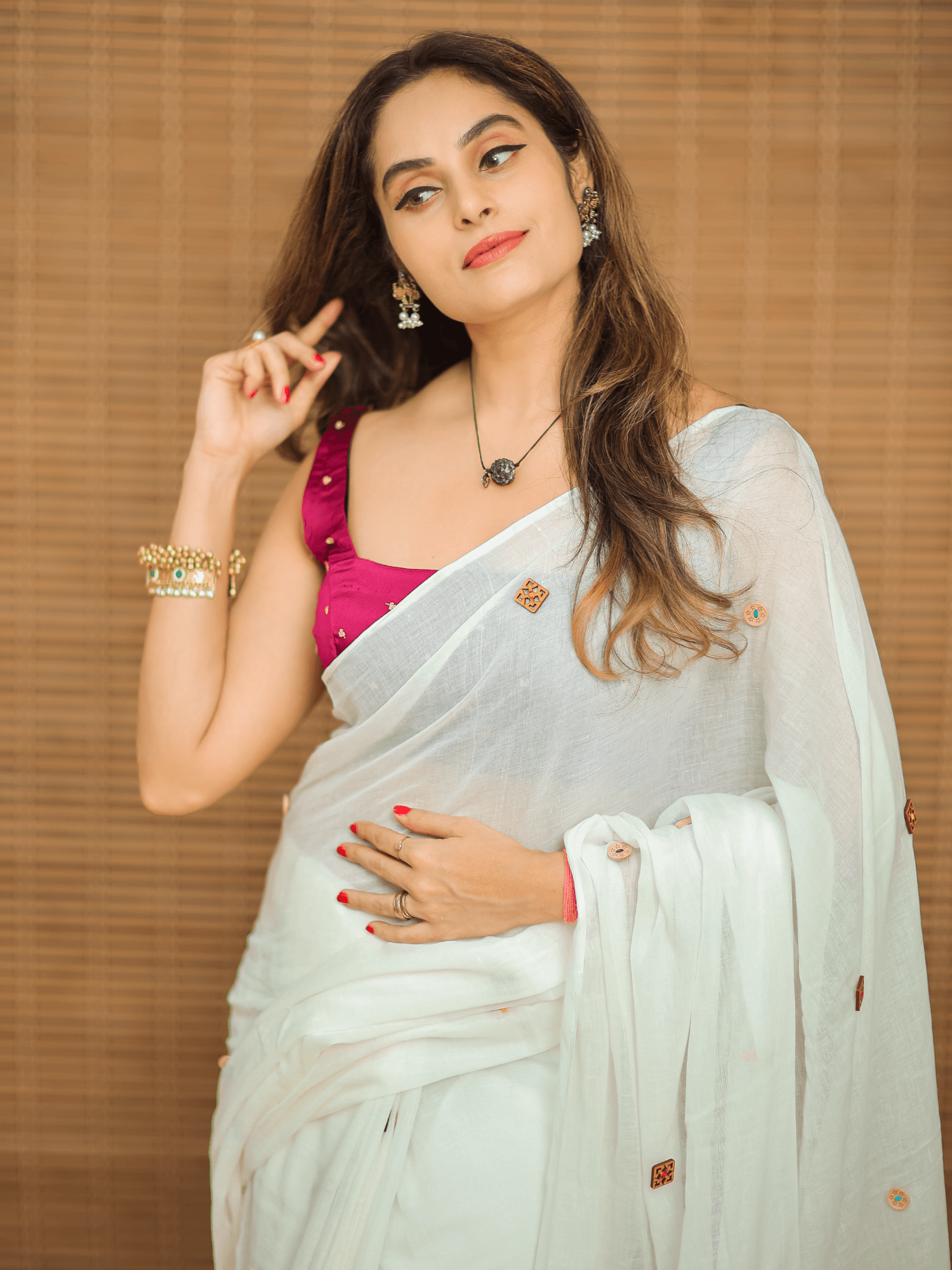 Buttony (Pure Mul Cotton Saree)