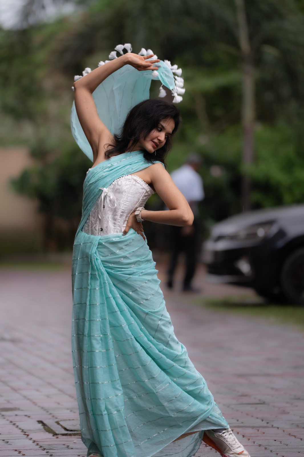 The Horizon (Mul Mul Cotton Saree)