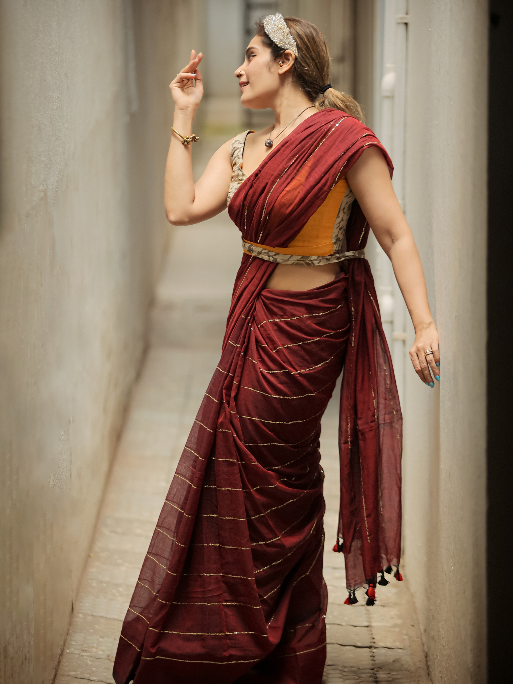 Dazzling Kudi (Pure Mul Cotton Saree)