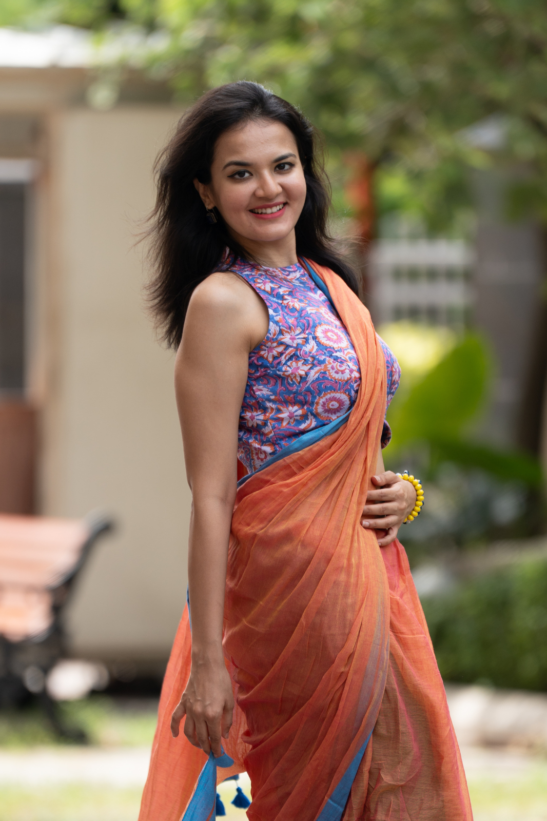 Kesar Vaanam (Mul Mul Cotton Saree)