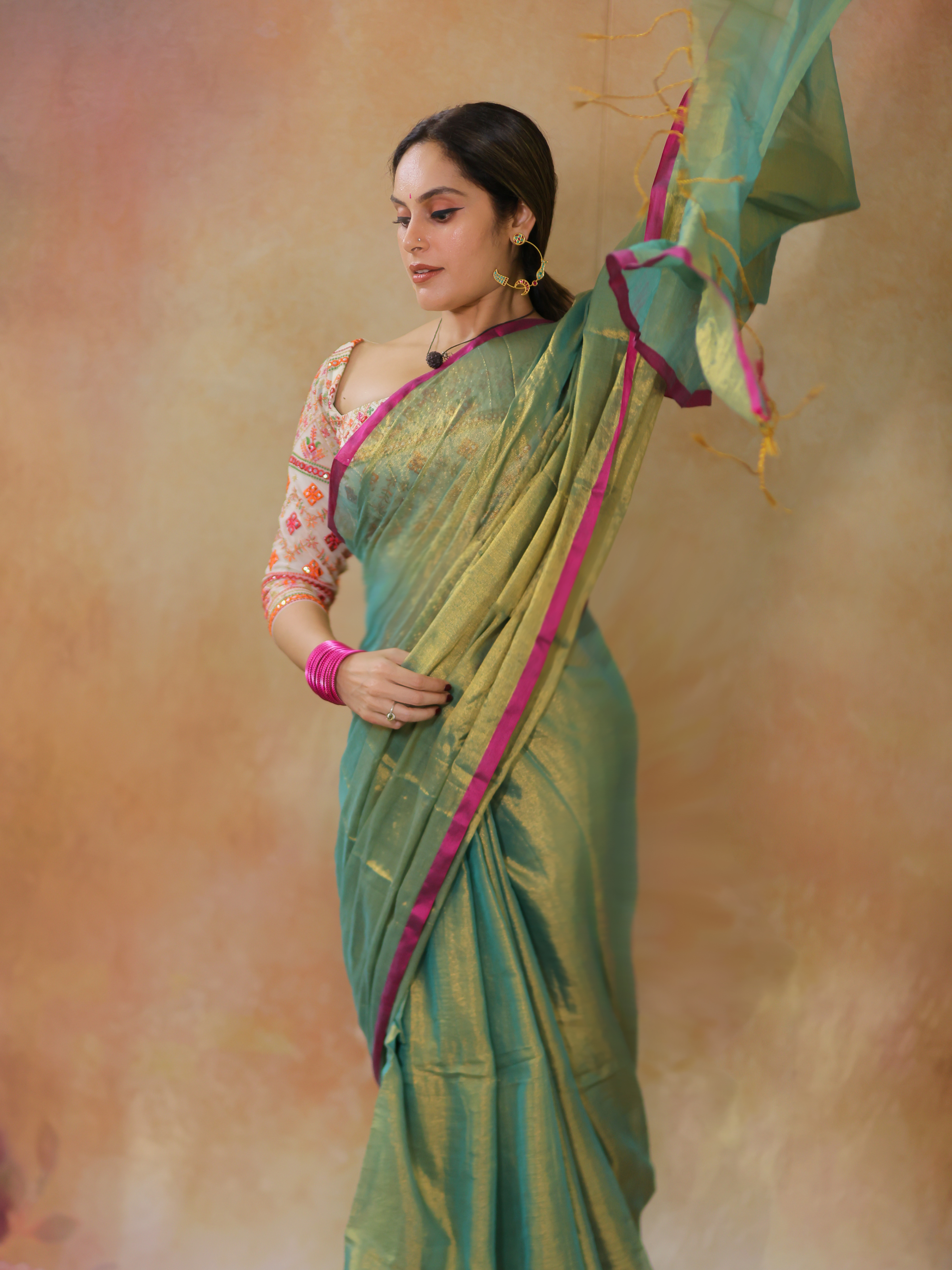 Swarna Vasant (Tissue Mul Saree)