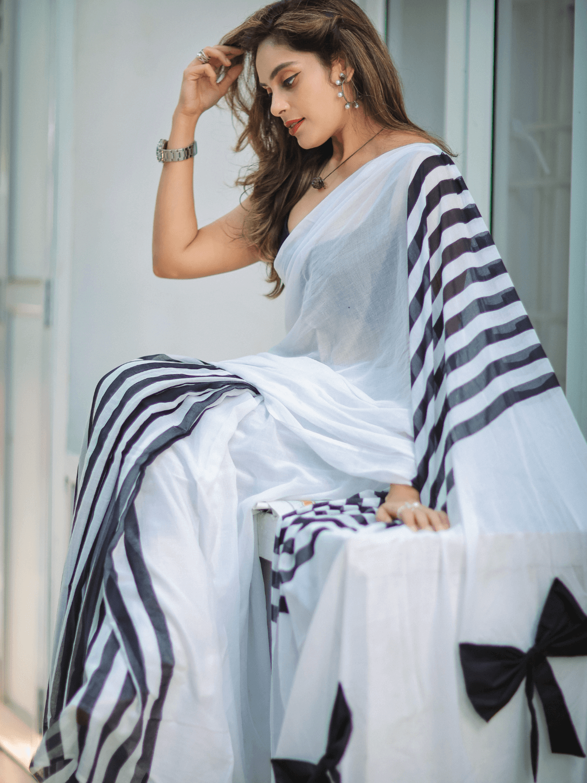 Drama Queen (Pure Mul Cotton Saree)