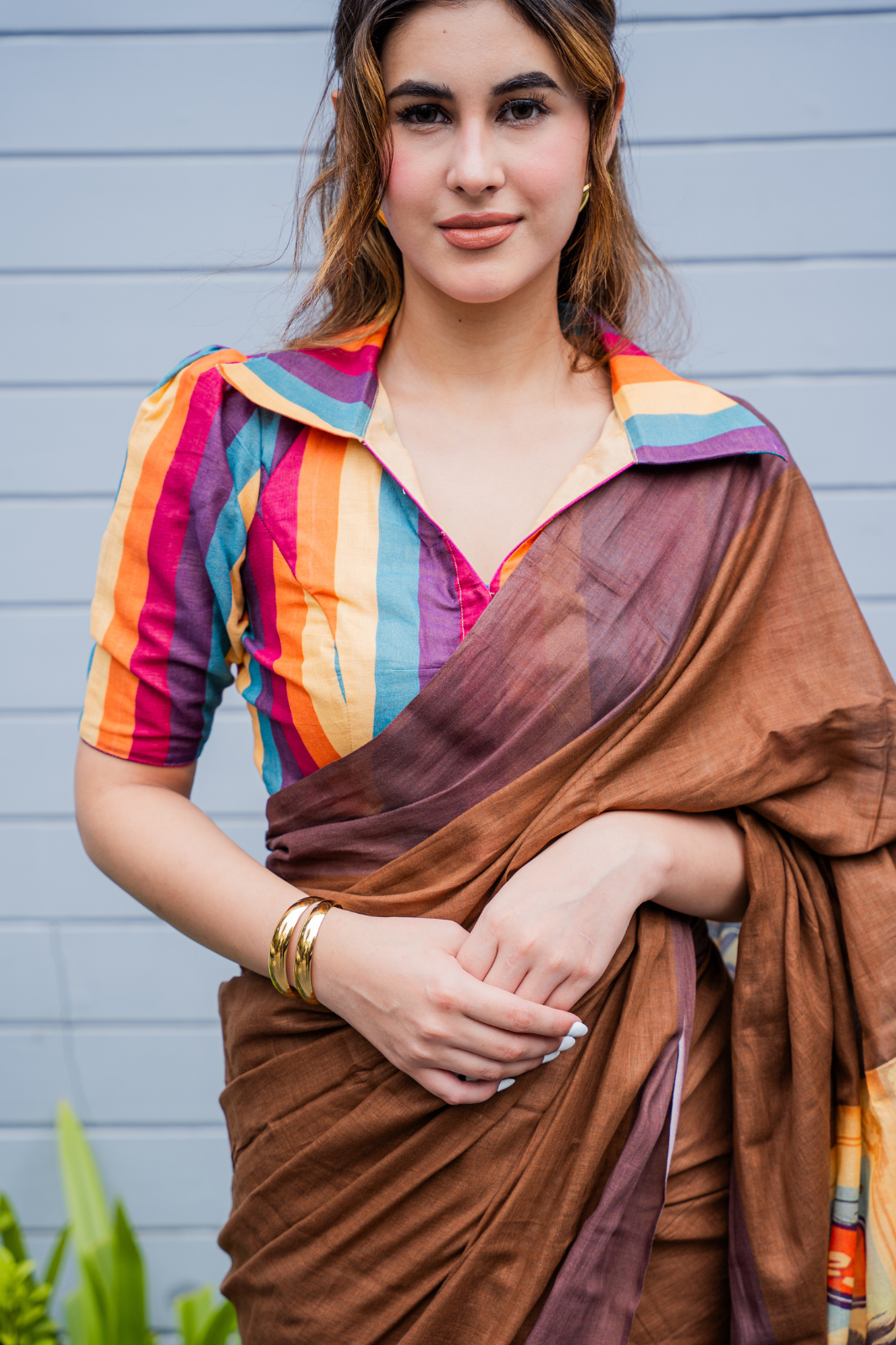 Retro Ride Pop (Mul Cotton Saree)