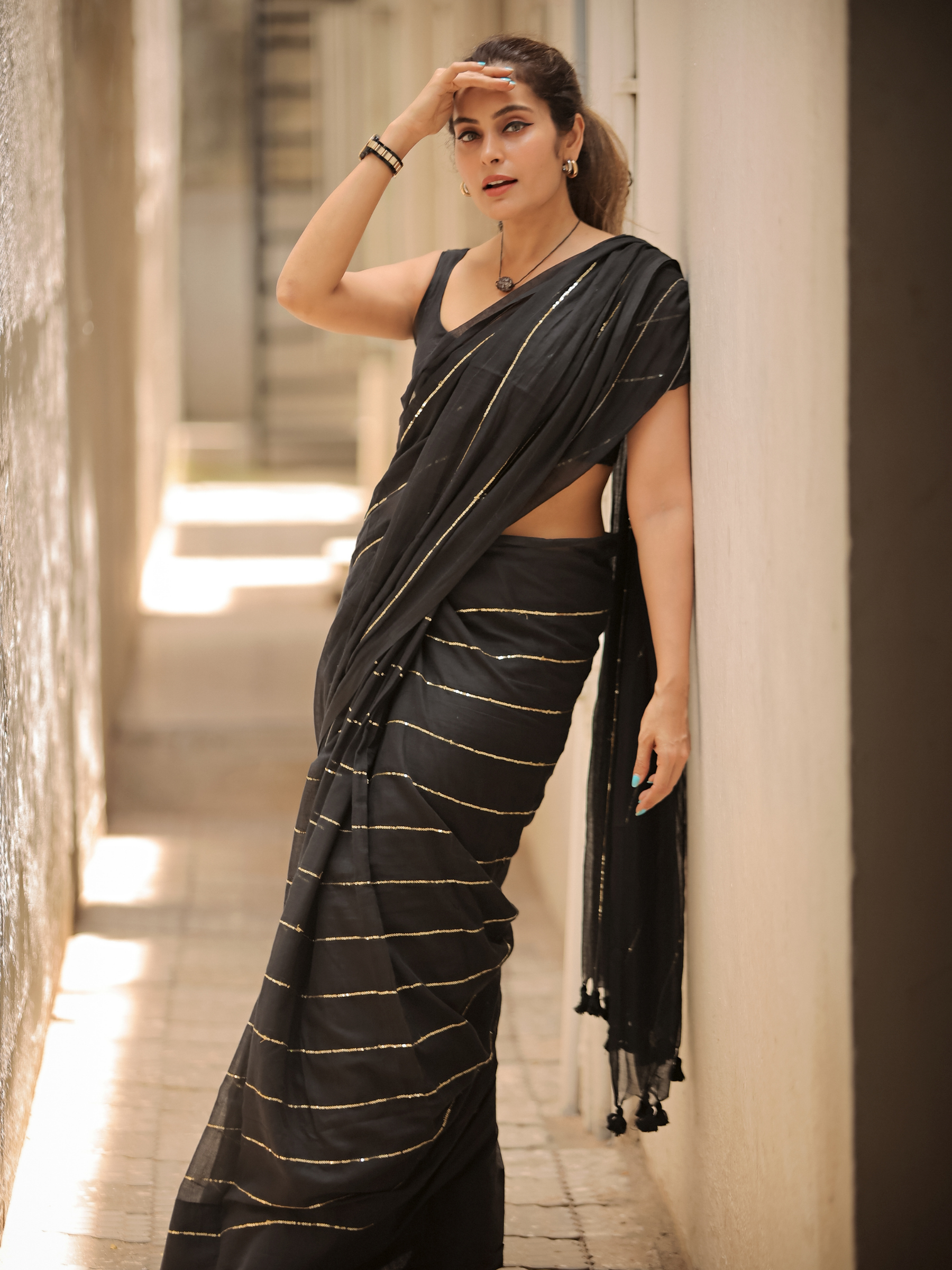 Chic Chamkeela (Pure Mul Cotton Saree)