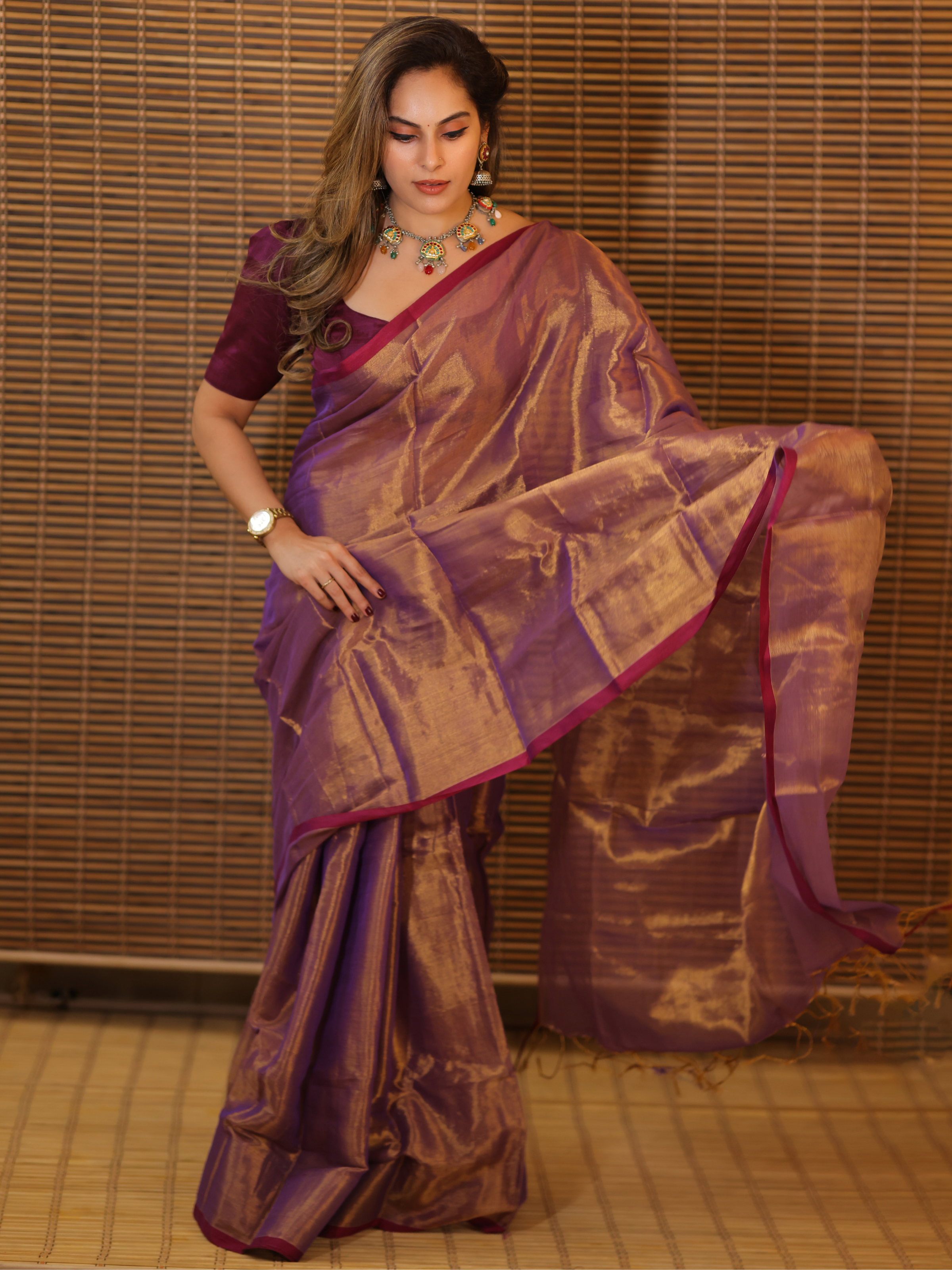 Swarna Sangini (Tissue Mul Saree)