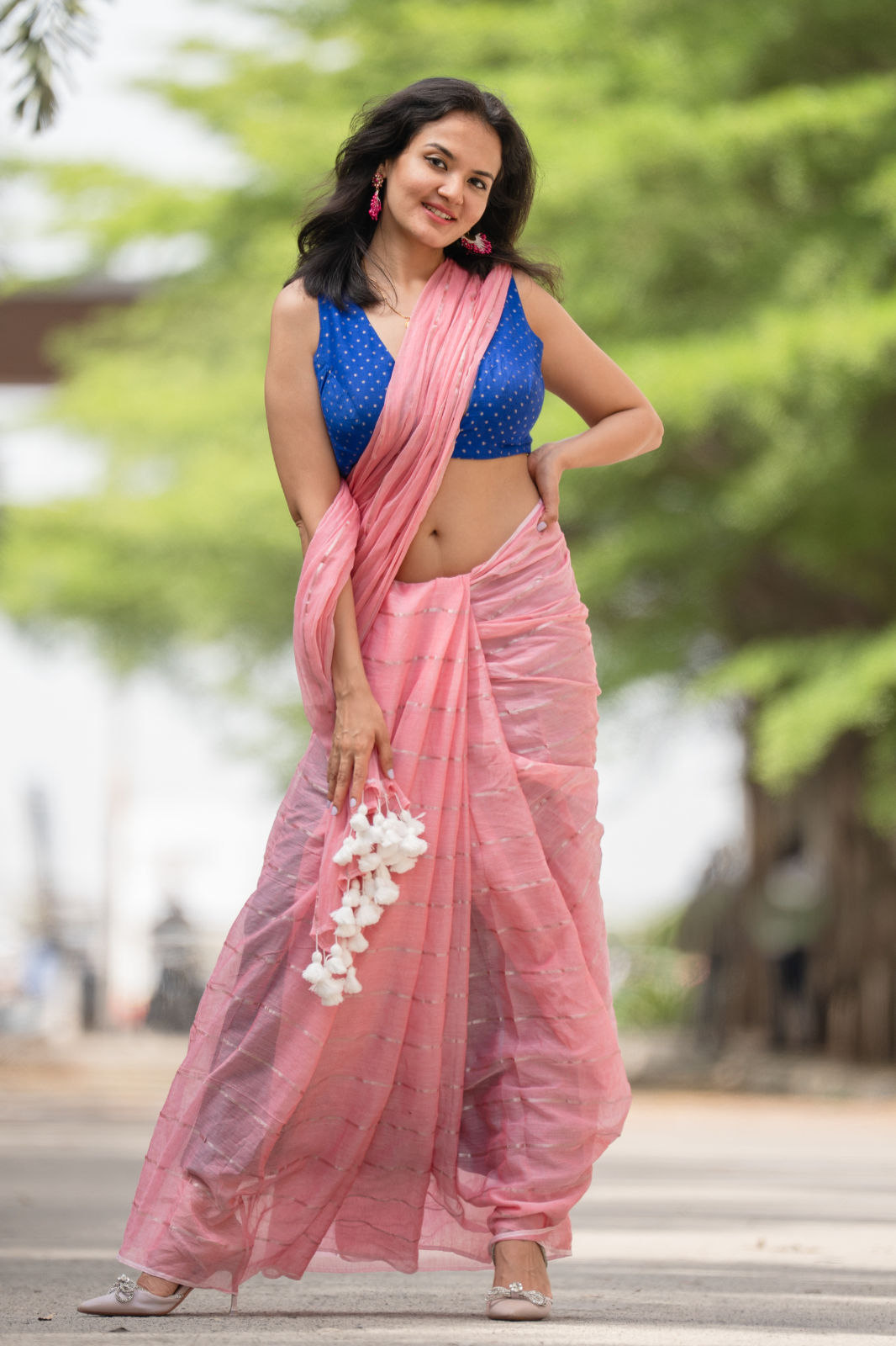 The Luminary (Mul Mul Cotton Saree)
