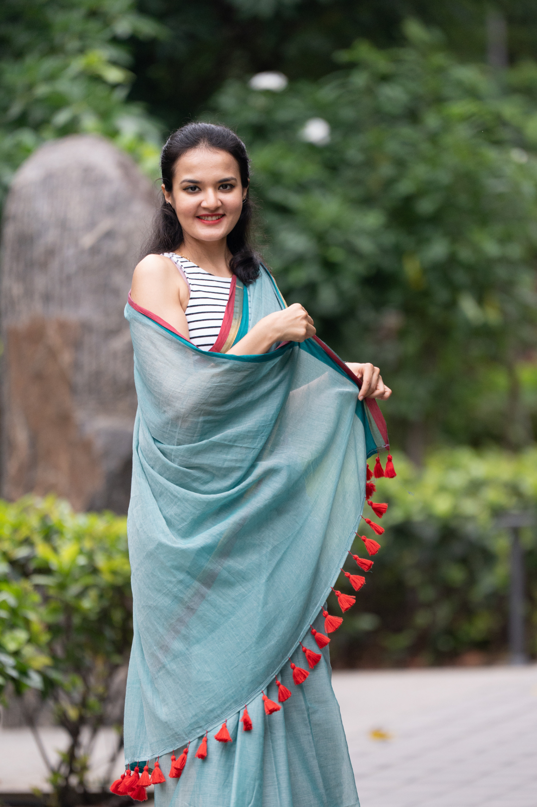 Neelanjali (Mul Mul Cotton Saree)