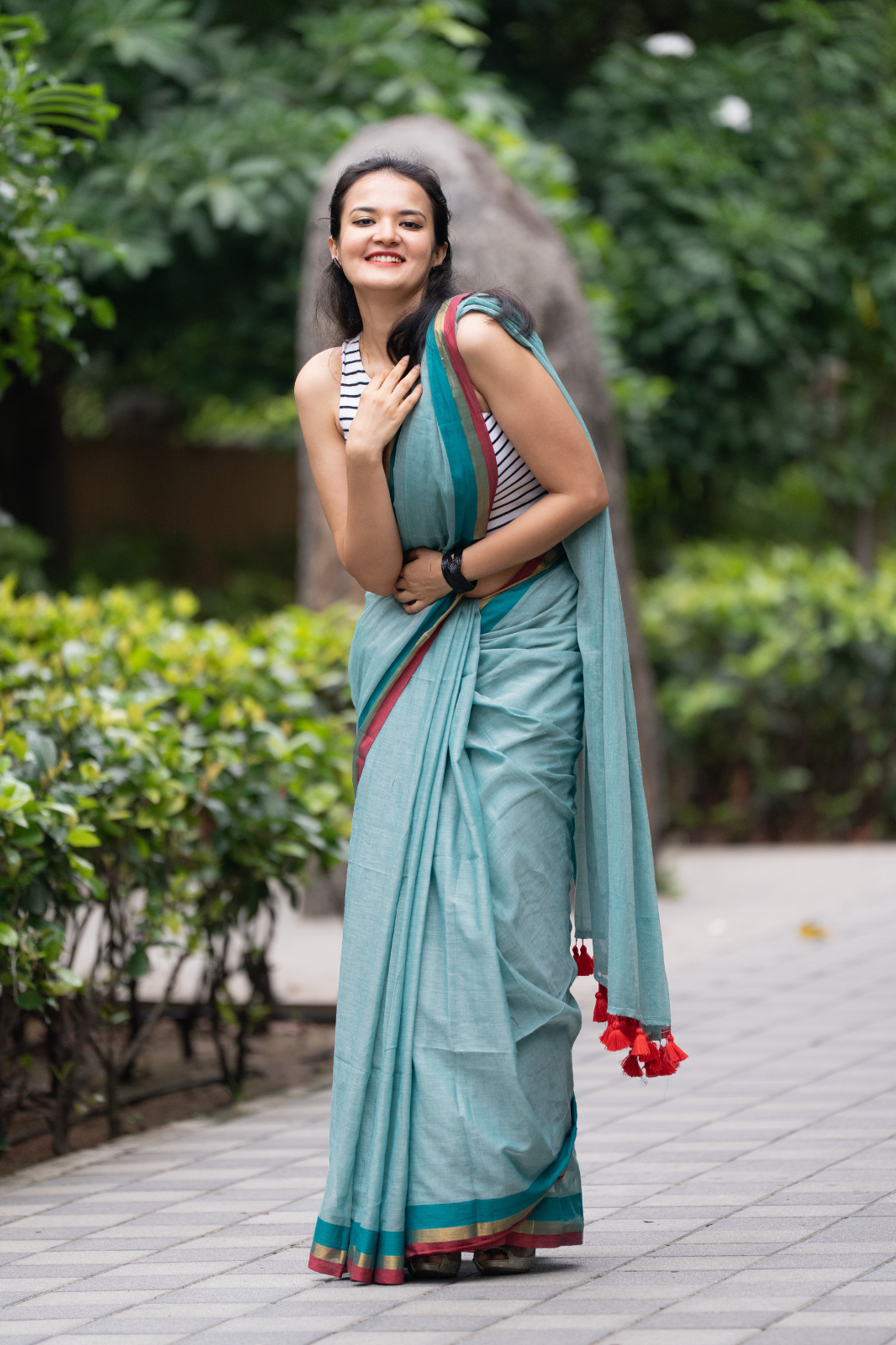 Neelanjali (Mul Mul Cotton Saree)