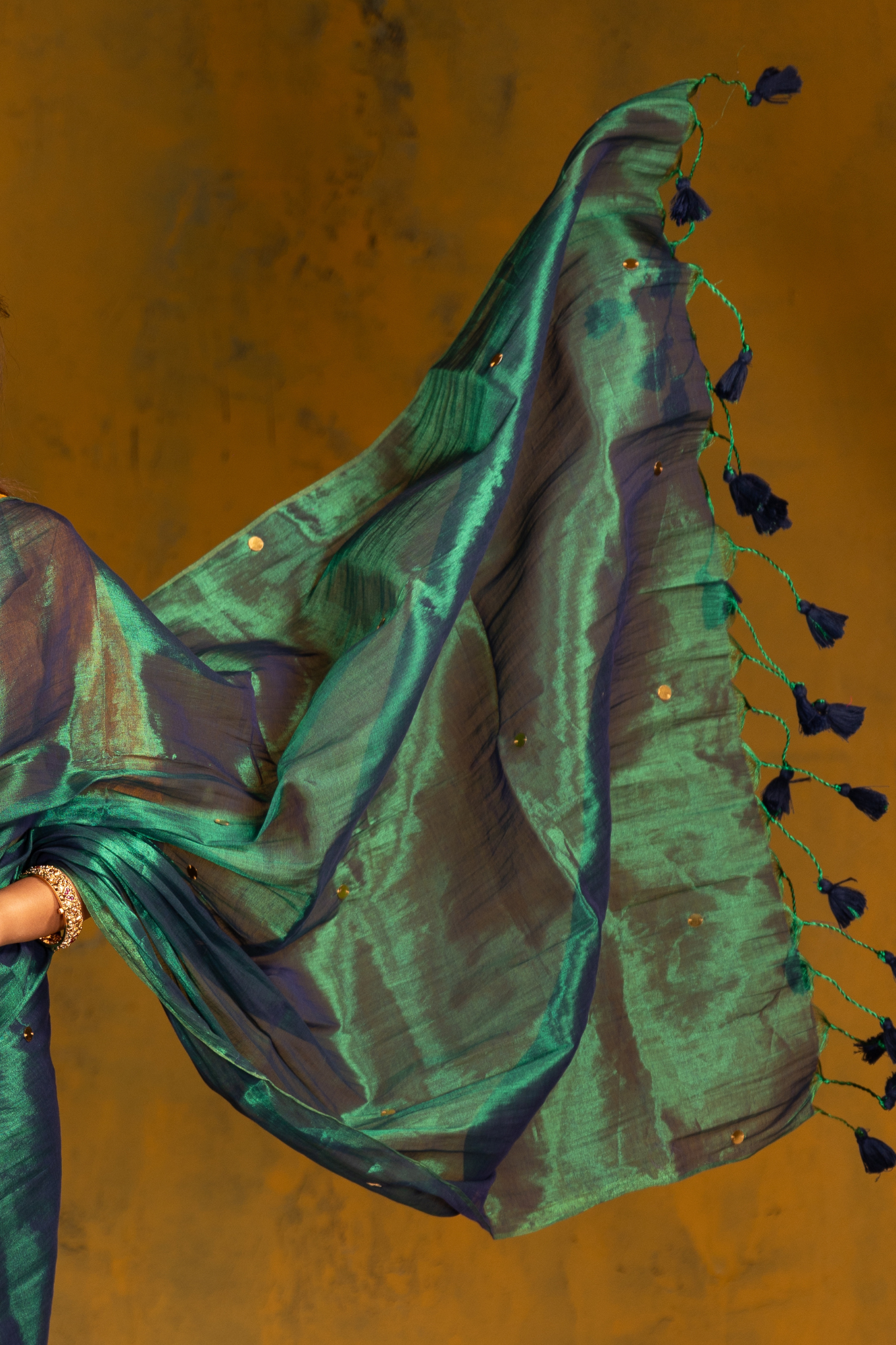 Emerald Mist (Tissue Mul Cotton Saree)